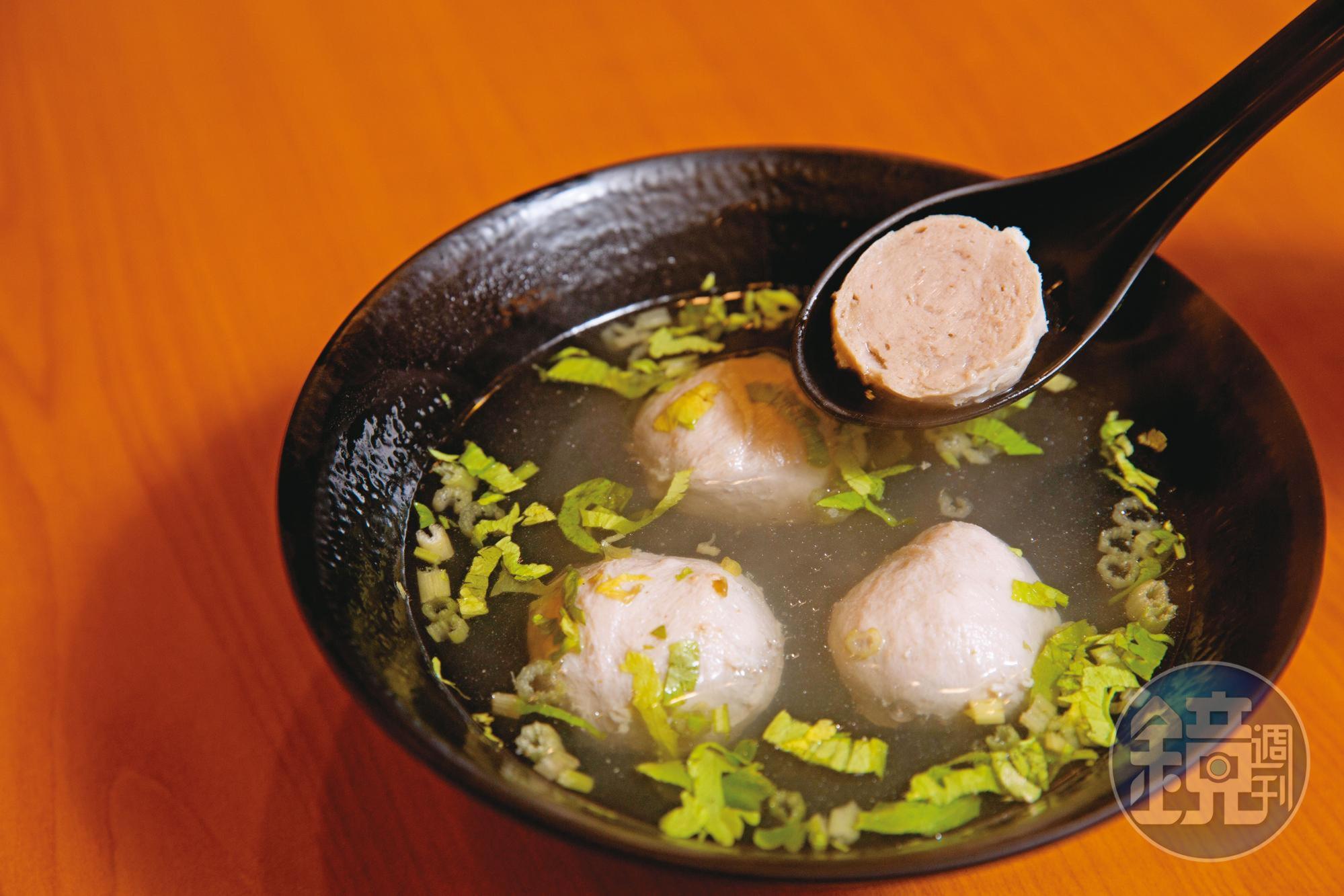 海瑞使用豬後腿肉製成原味摃丸，吃來Q脆有嚼勁。（600g，200元／包）