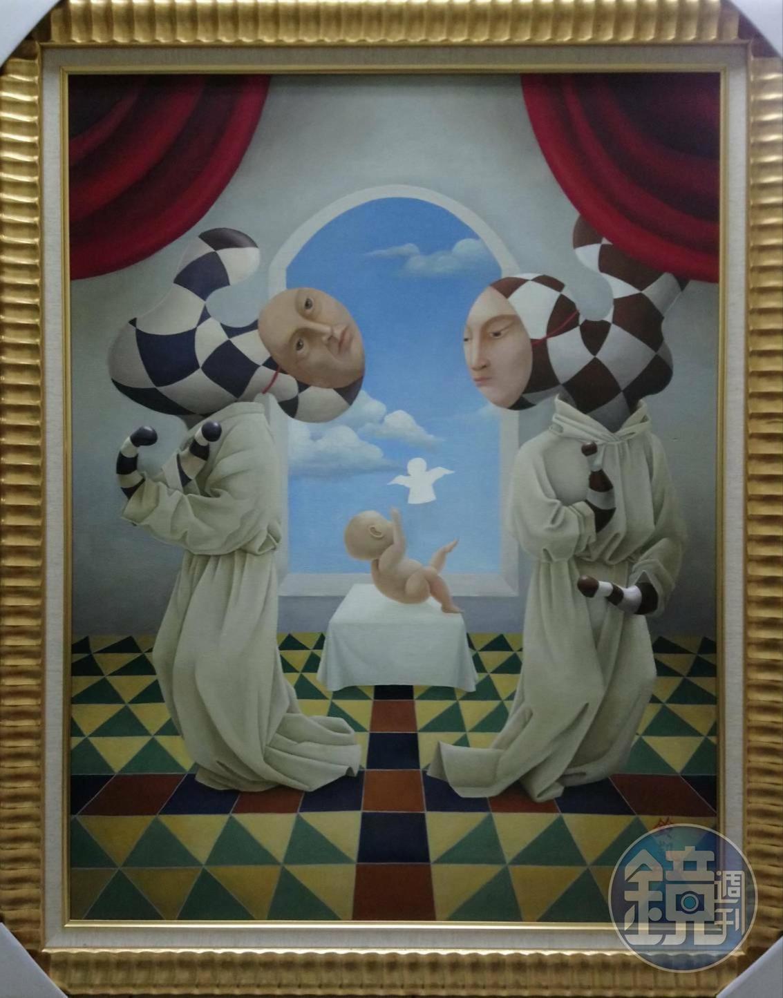 林鈴凱說，台灣的獨立藝術家不僅要創作，還要費心尋找展場、經費，非常辛苦；圖為林鈴凱作品。（讀者提供）