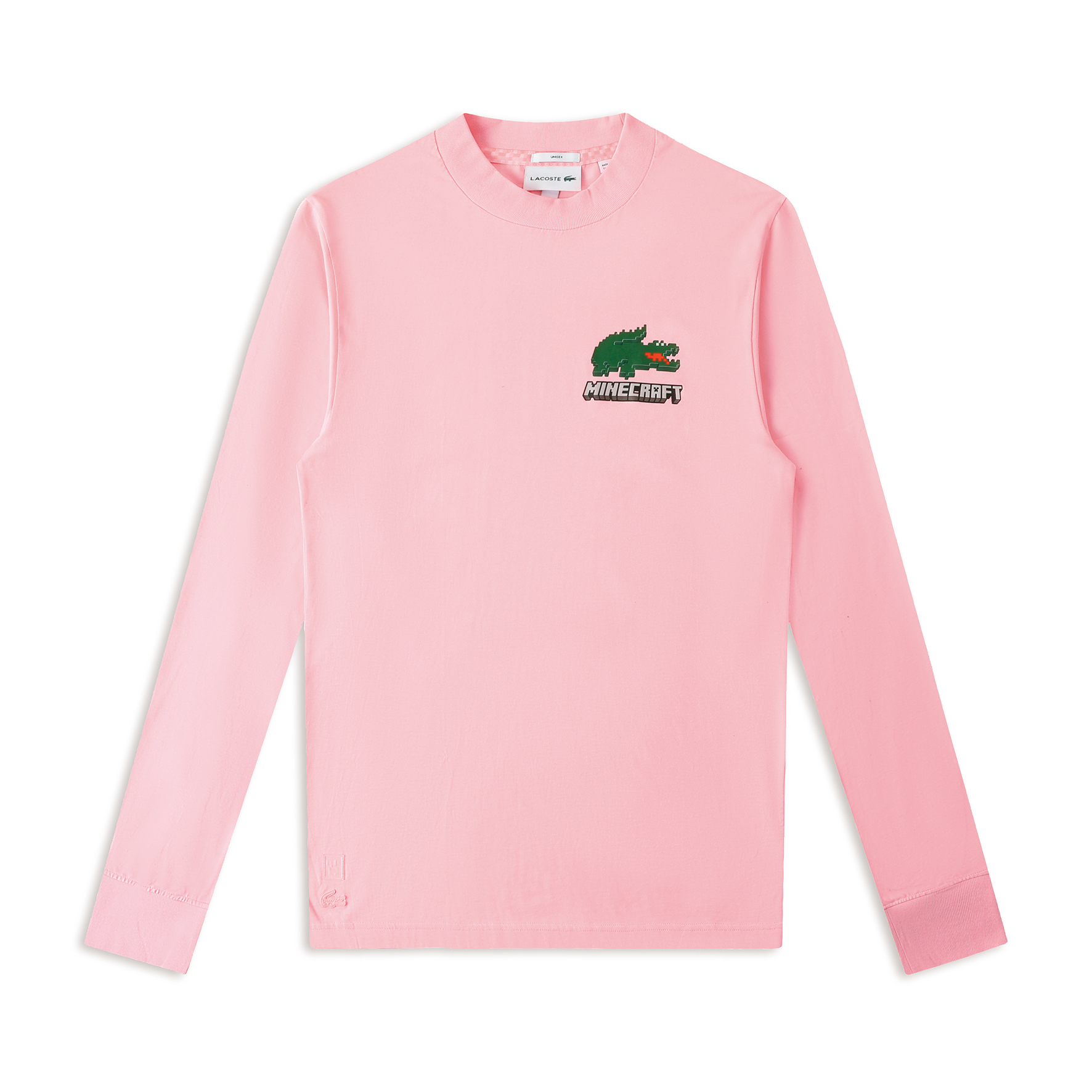 LACOSTE X Minecraft粉色大學T-Shirt。NT$2,880