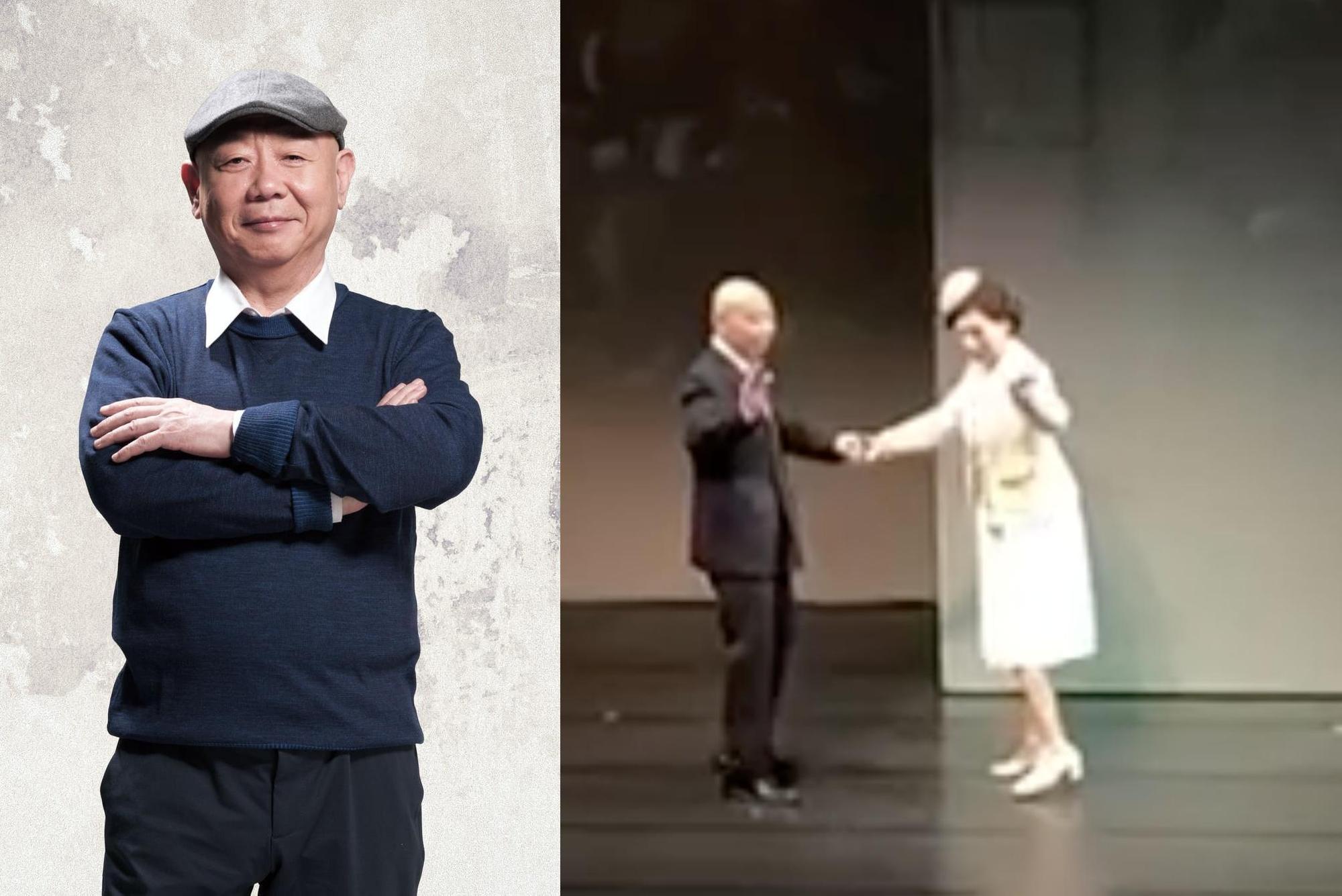 顧寶明身體不適入院檢查,發現十二指腸潰瘍與胃出血症狀,4天後不幸過世;他2020年演出《接送情》的謝幕影片曝光,教粉絲不捨。(左為果陀劇場提供,右截圖自梁志民導演臉書)