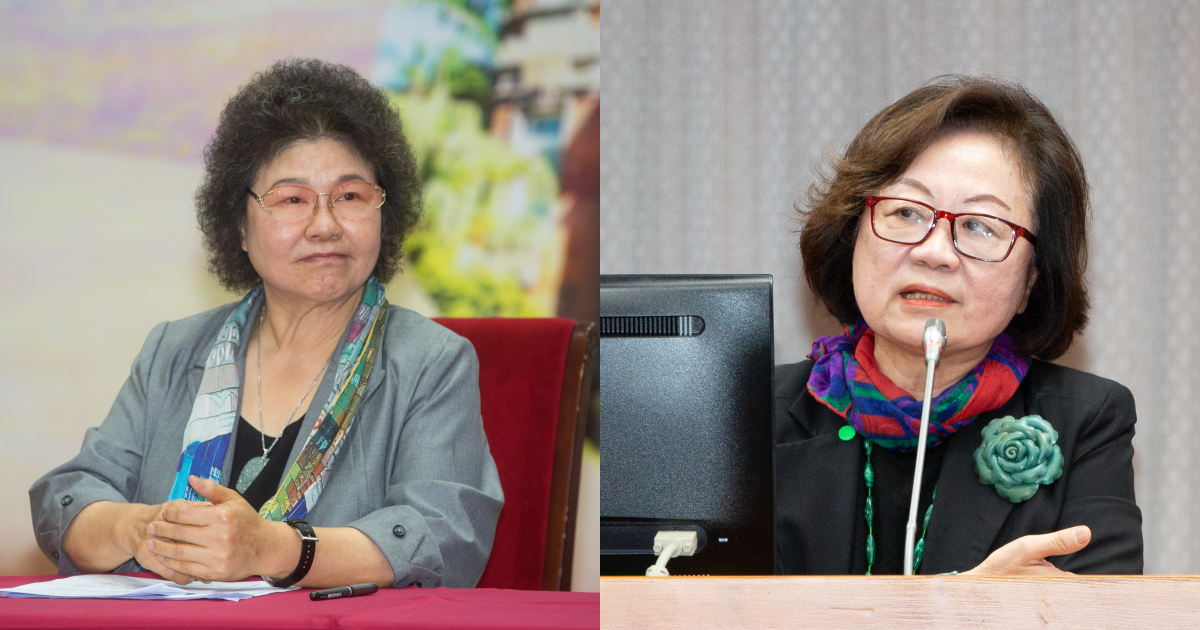 公廣集團董事長陳郁秀（右）日前在節目上稱以監察院長陳菊（左）為背景的歷史劇已完成拍攝，引發風波，今日公視澄清並無此事。（本刊資料照）