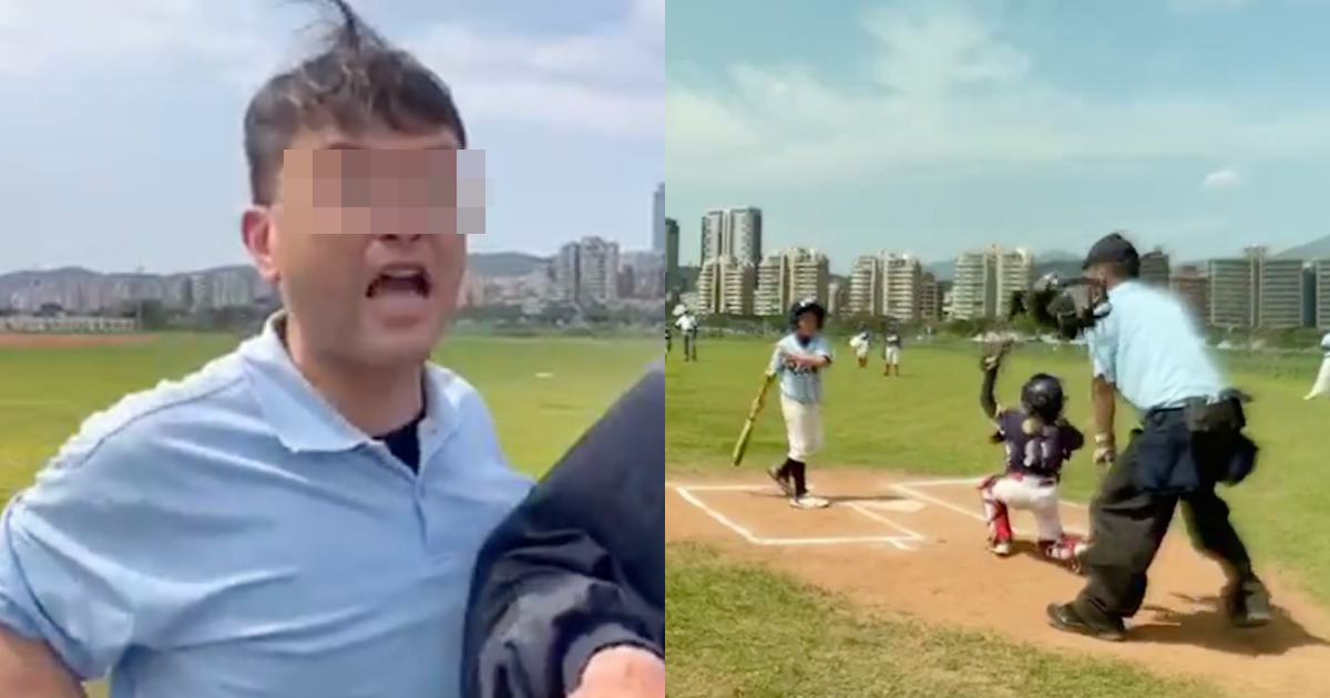 13日少棒的比賽中，主審與家長發生衝突。（翻攝自新北光芒社區少棒臉書、PTT）