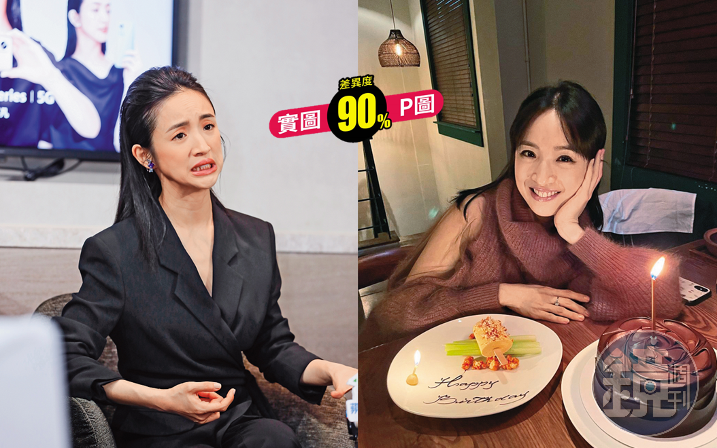 林依晨產後復出（左圖），與IG上的甜美嫩照（右圖，翻攝自林依晨IG）差很多呢！新手媽咪辛苦了！（摟）