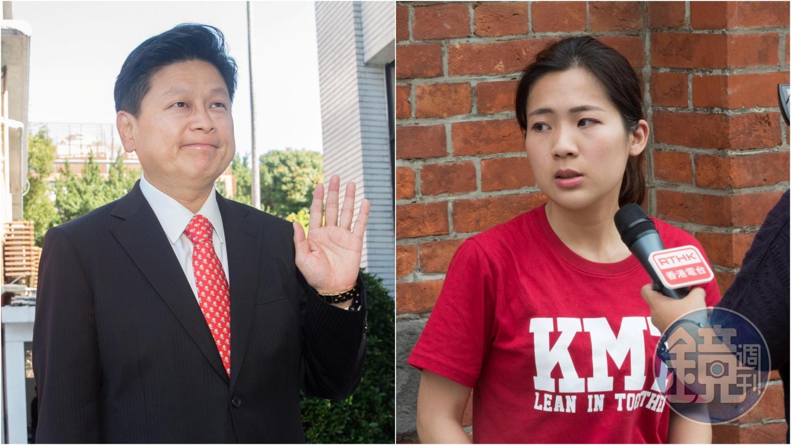 傅崐萁(左)遭徐巧芯(右)檢舉在中常委選舉涉嫌賄選,考紀會認定證據不足不處分。(本刊資料照)