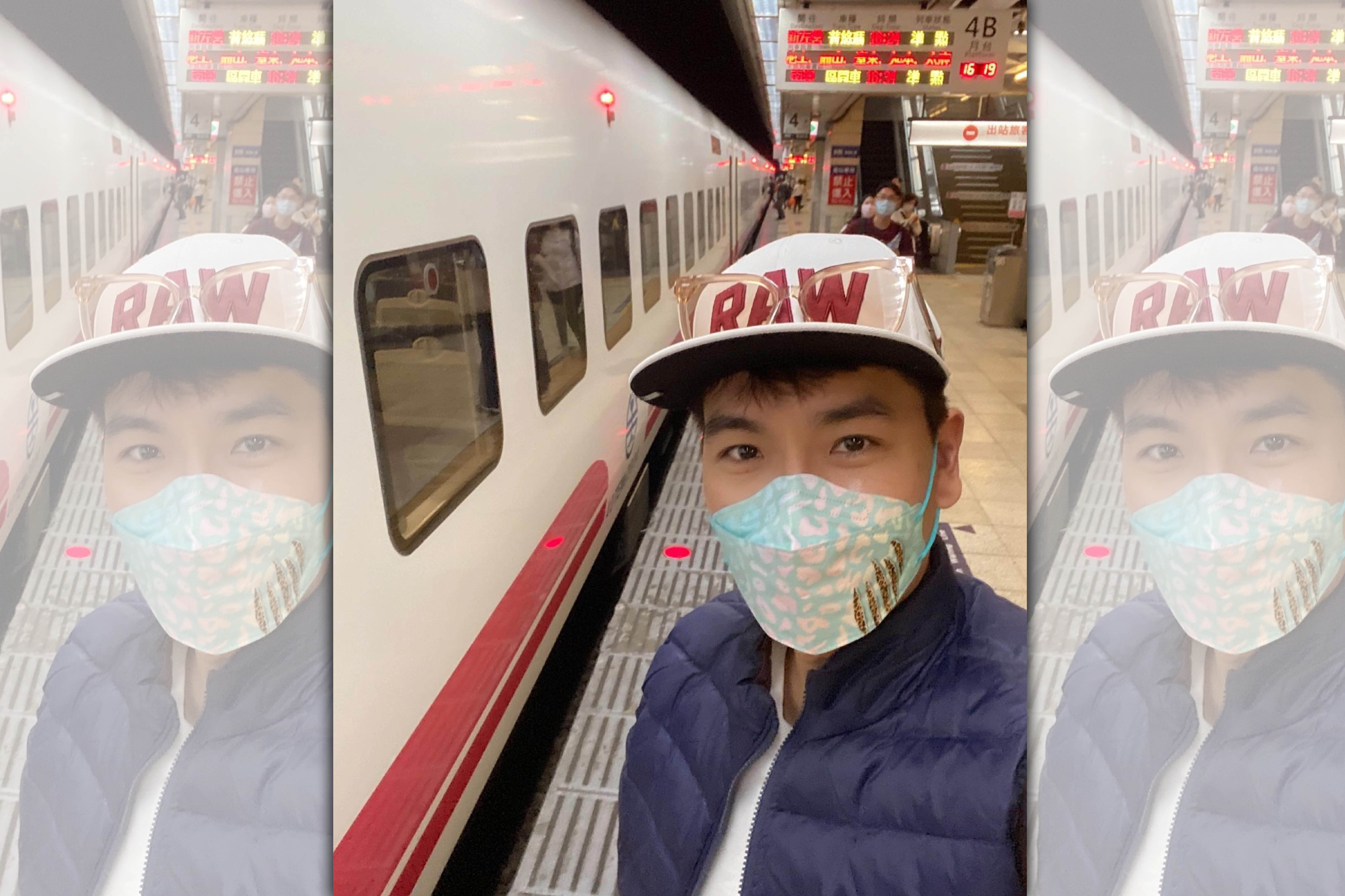 王傳一前天發文搭火車前往花蓮出外景。（翻攝王傳一臉書）