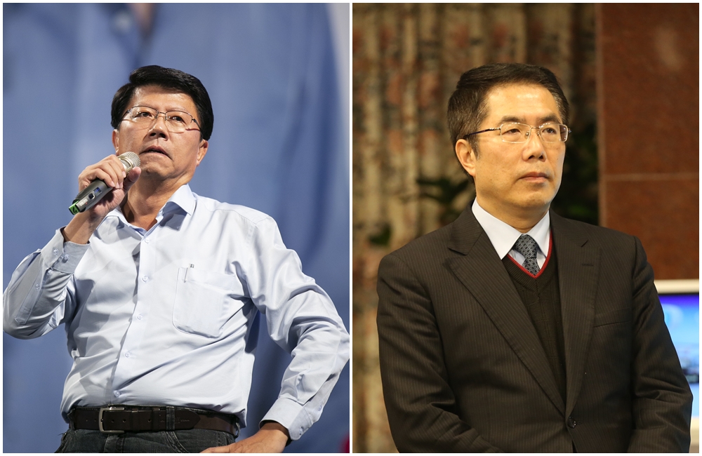 謝龍介向黃偉哲隔空叫陣。