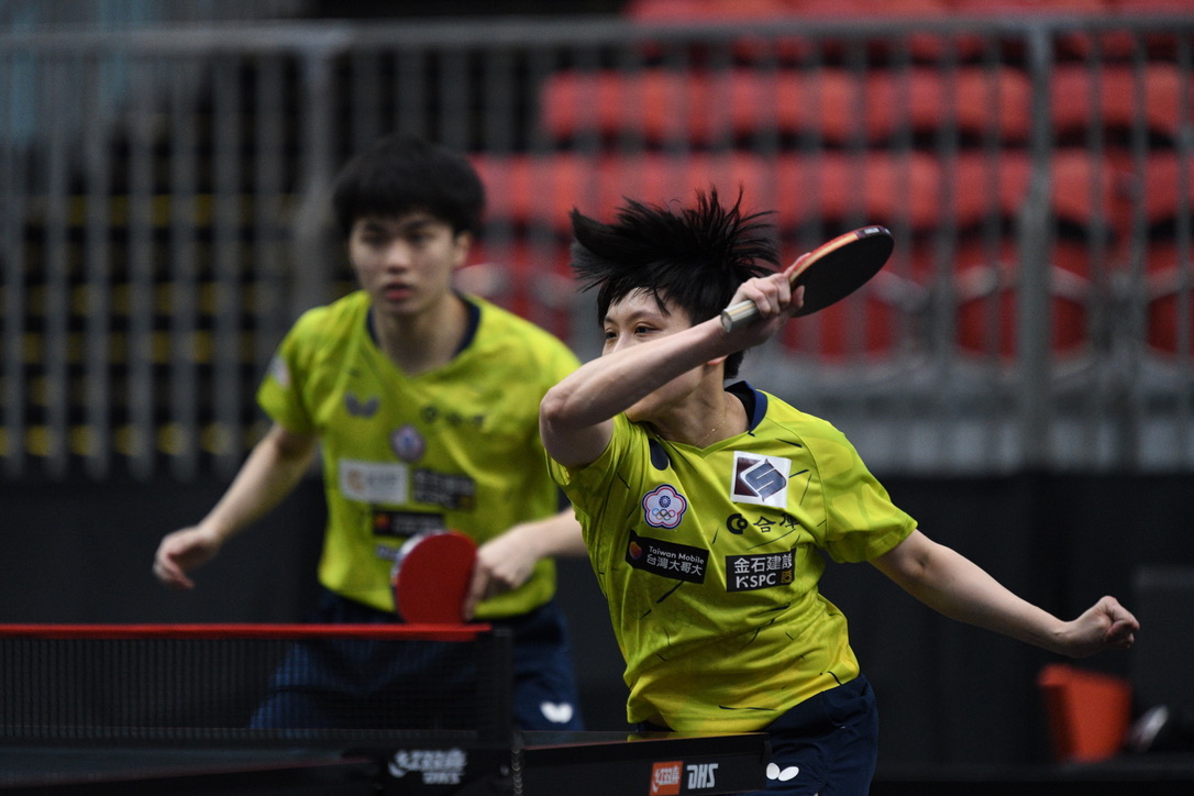 林昀儒與鄭怡靜在WTT挑戰賽卡達站決賽中，以直落三之姿擊潰印度組合，奪下2人本季首座混雙冠軍。（翻攝自WWT臉書）