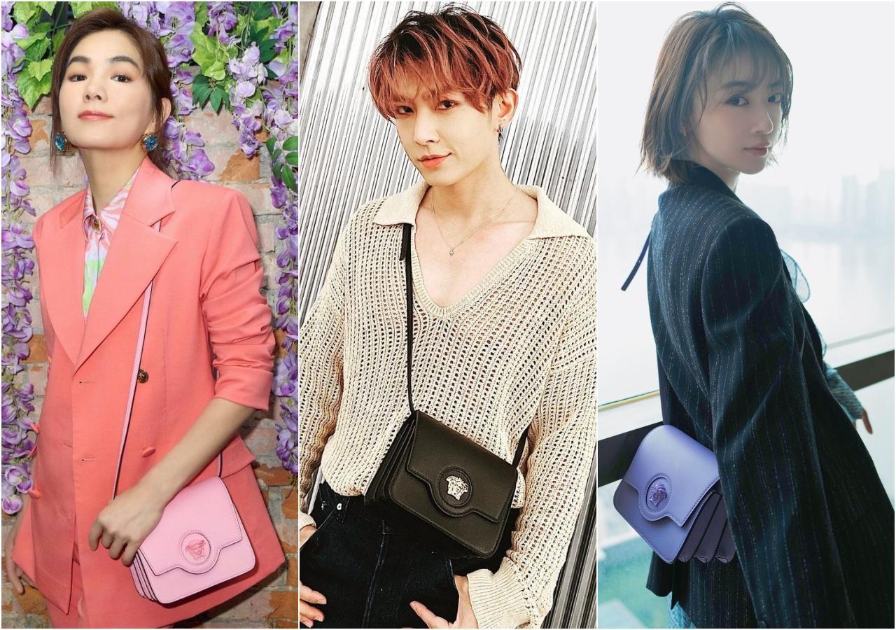 Ella（左起）、炎亞綸以及吳謹言，3人以不同色調的棉花糖包詮釋自我穿搭哲學。（合成照片）