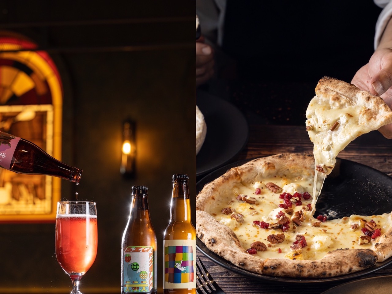 「法餐南霸天」簡天才首間披薩店，可以選坐在窯爐板前吃披薩喝啤酒。