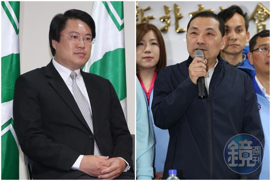 林右昌(左)、侯友宜(右)分別說明基隆、新北疫情狀況。(本刊資料照)