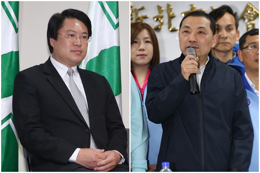 林右昌（左）、侯友宜（右）分別說明基隆、新北疫情狀況。（本刊資料照）