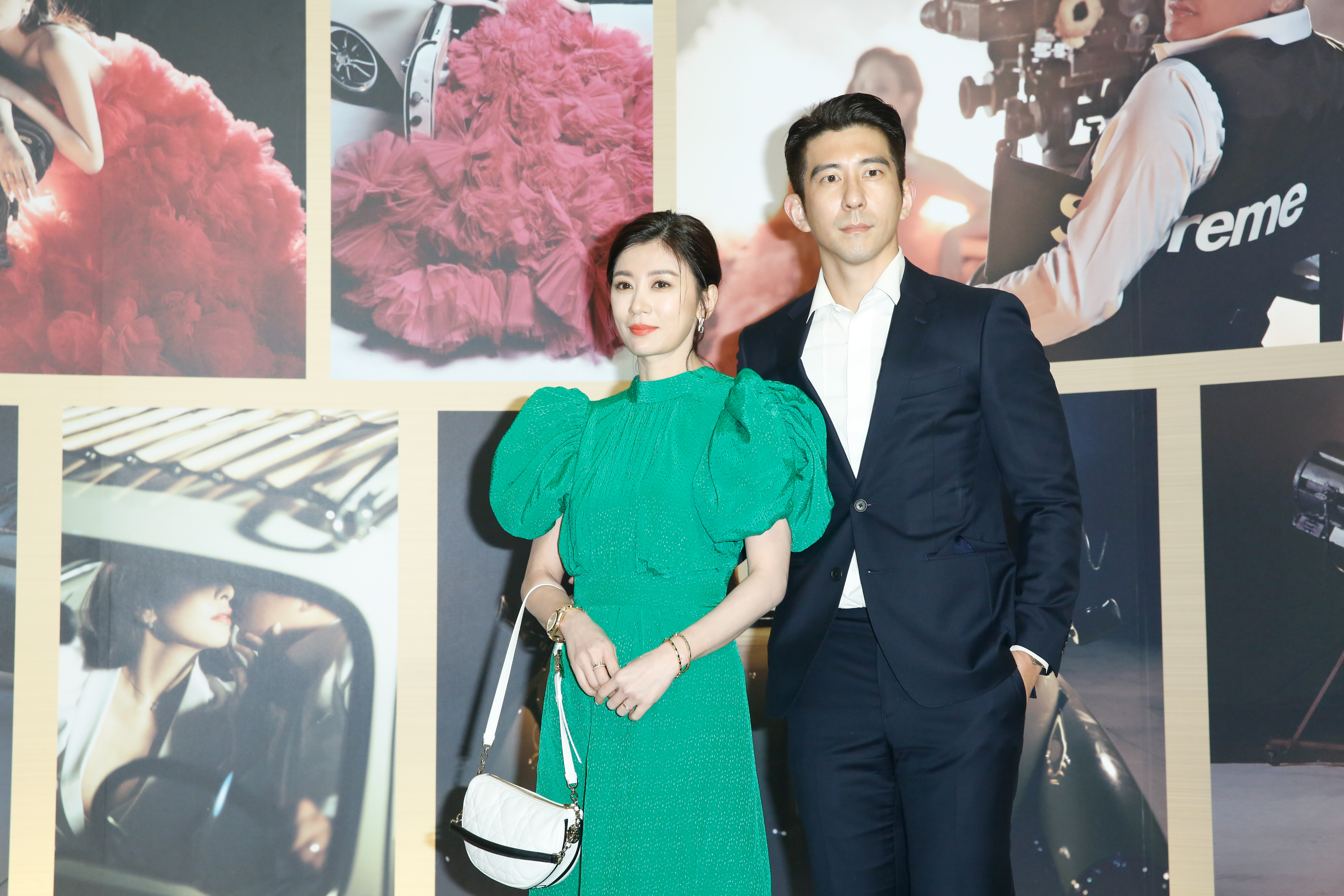 賈靜雯、修杰楷盛裝出席婚禮。