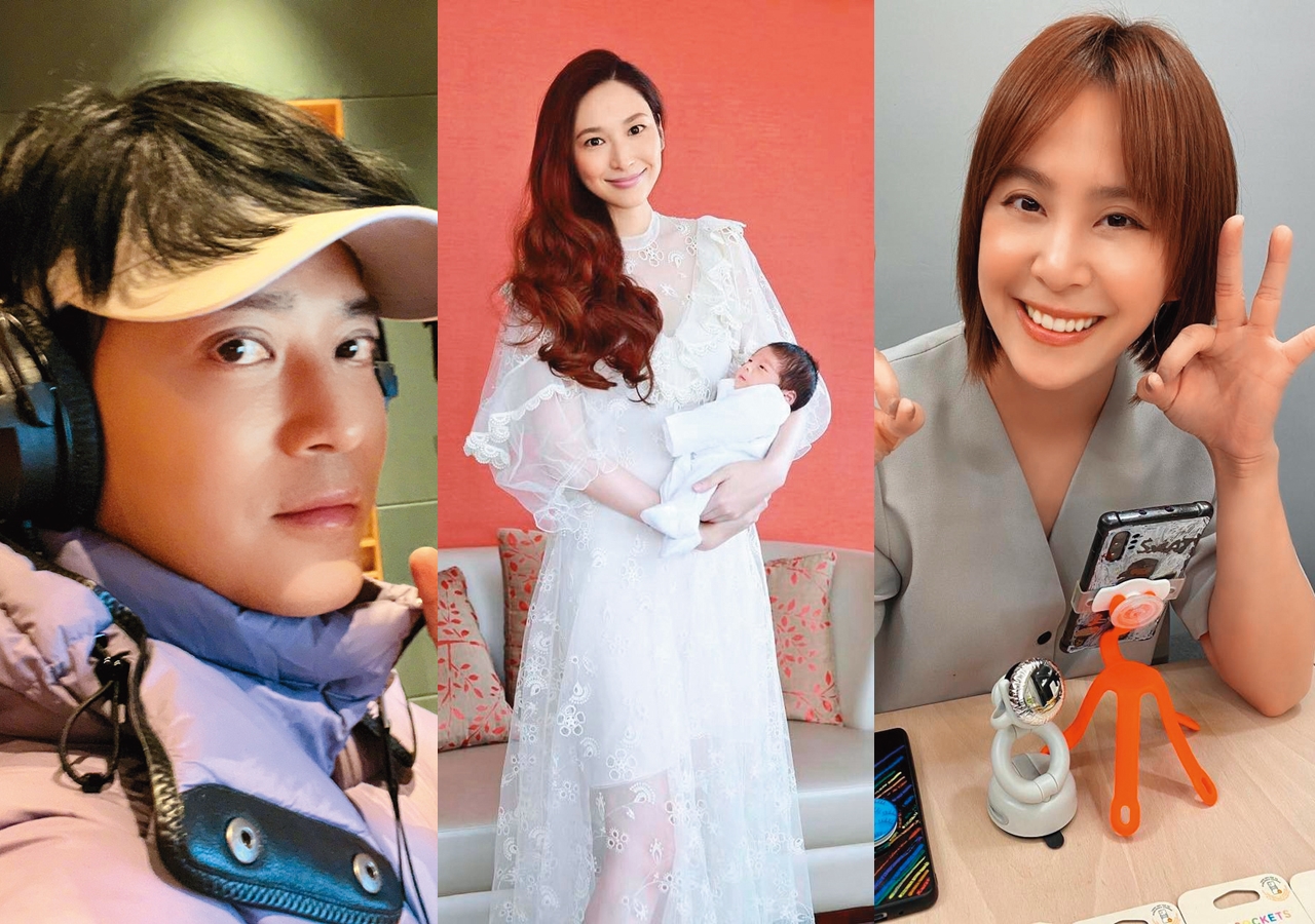 演藝圈許多明星的小孩都是「連一拉一」光速報到，左起為陳曉冬、吳佩慈、黃小柔。（翻攝自陳曉東微博、吳佩慈IG、黃小柔臉書）