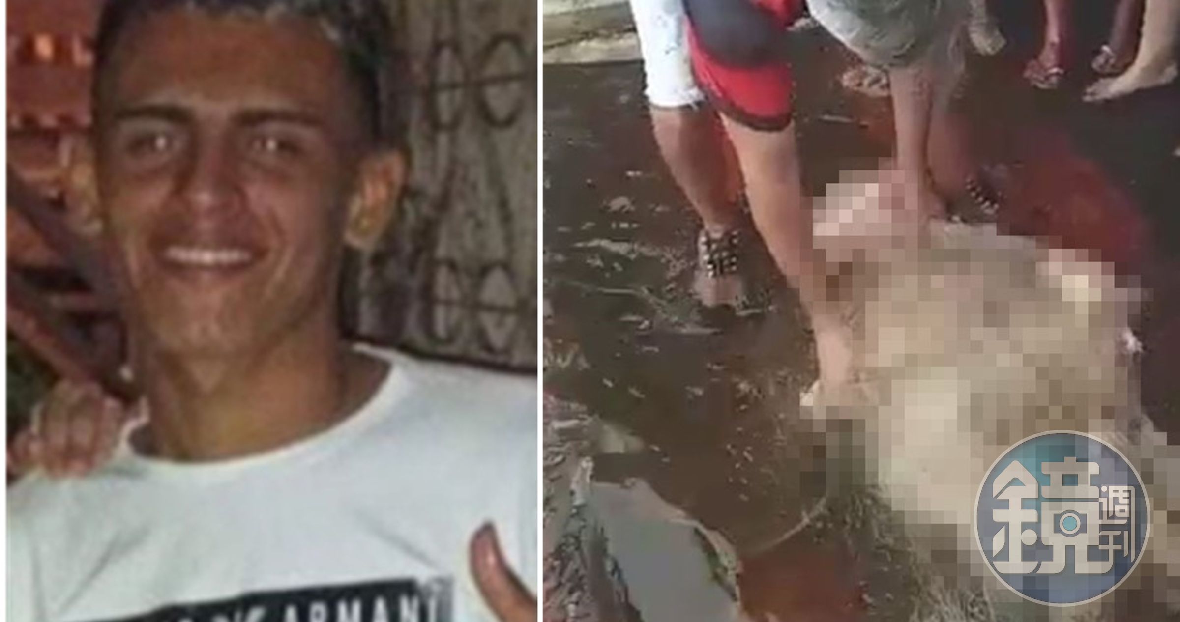 巴西21歲足球員遭食人魚啃食殆盡。（翻攝自影片diaadianoticia.com）