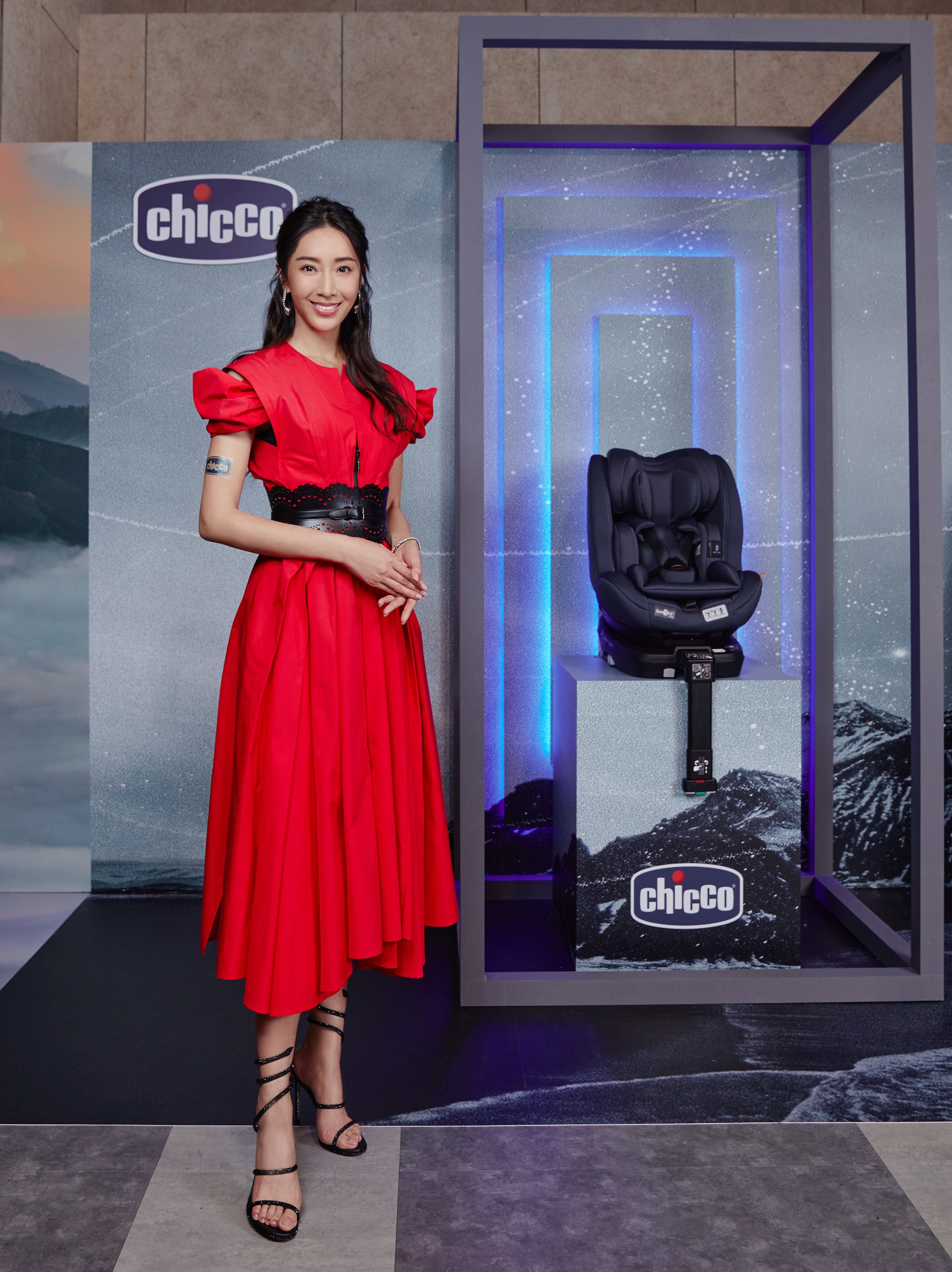 隋棠為代言品牌出席安全座椅新品發表會。（Chicco提供）