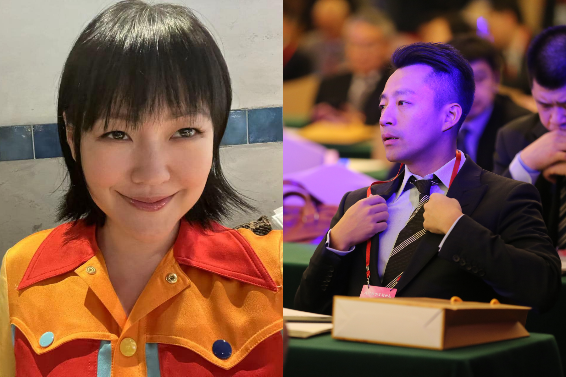 汪小菲（右）今日突然在微博怒嗆小S（左）「是不是今天藥又吃多了」。（翻攝自小S臉書、本刊資料照）