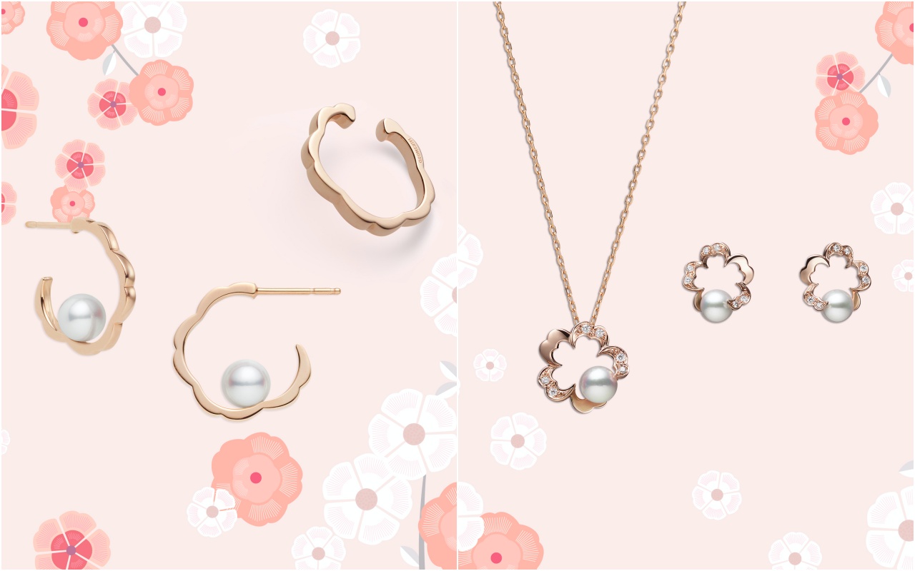 MIKIMOTO Cherry Blossom系列推出新品，在春日季節，綻放櫻花姿彩。（MIKIMOTO提供）