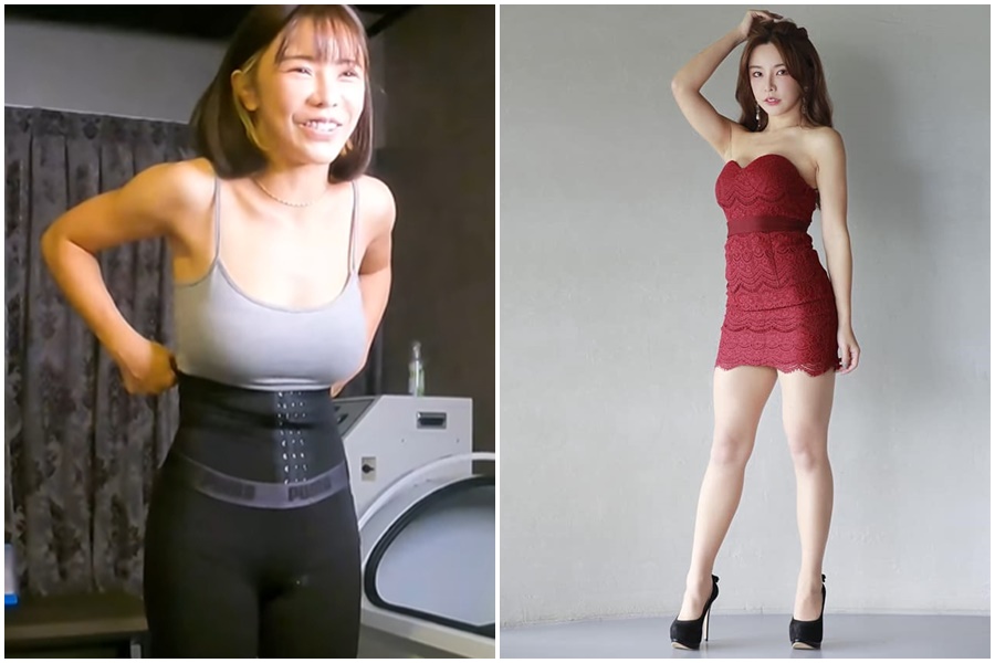樂天女孩巫苡萱公布「抽脂補胸」的手術過程，結果也讓她很滿意。（翻攝自苡級玩家YT頻道、巫苡萱臉書）