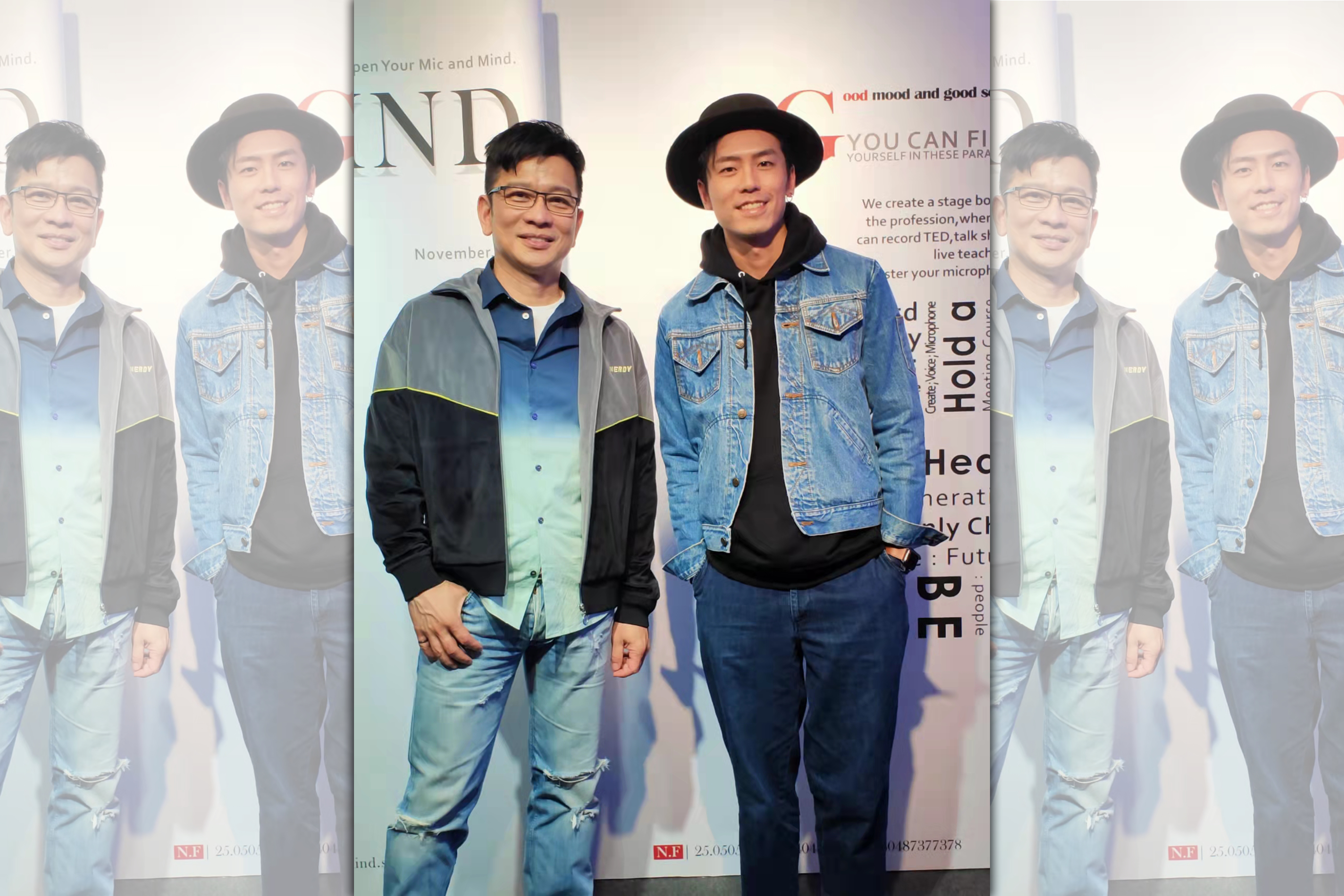 人氣播客張瑞夫邀請1500聲量音創校長陳子鴻上節目暢聊初心。（1500聲量音創學院提供）