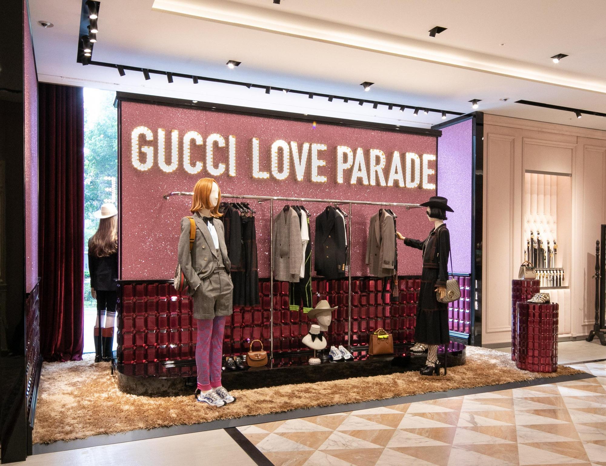 GUCCI Love Parade系列店中店開設在新光三越信義新天地A4專門店。(GUCCI提供)