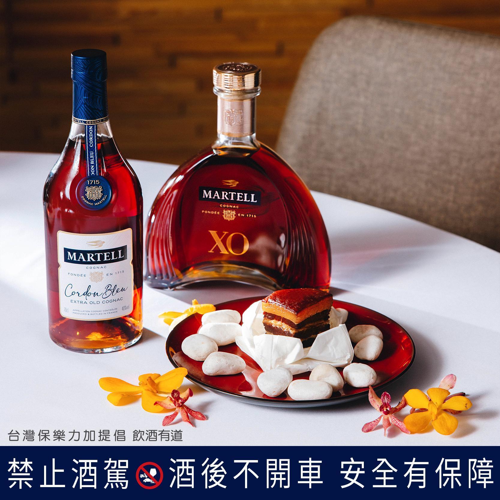 鮮嫩豬五花搭上馬爹利經典 X.O.令人口齒留香。