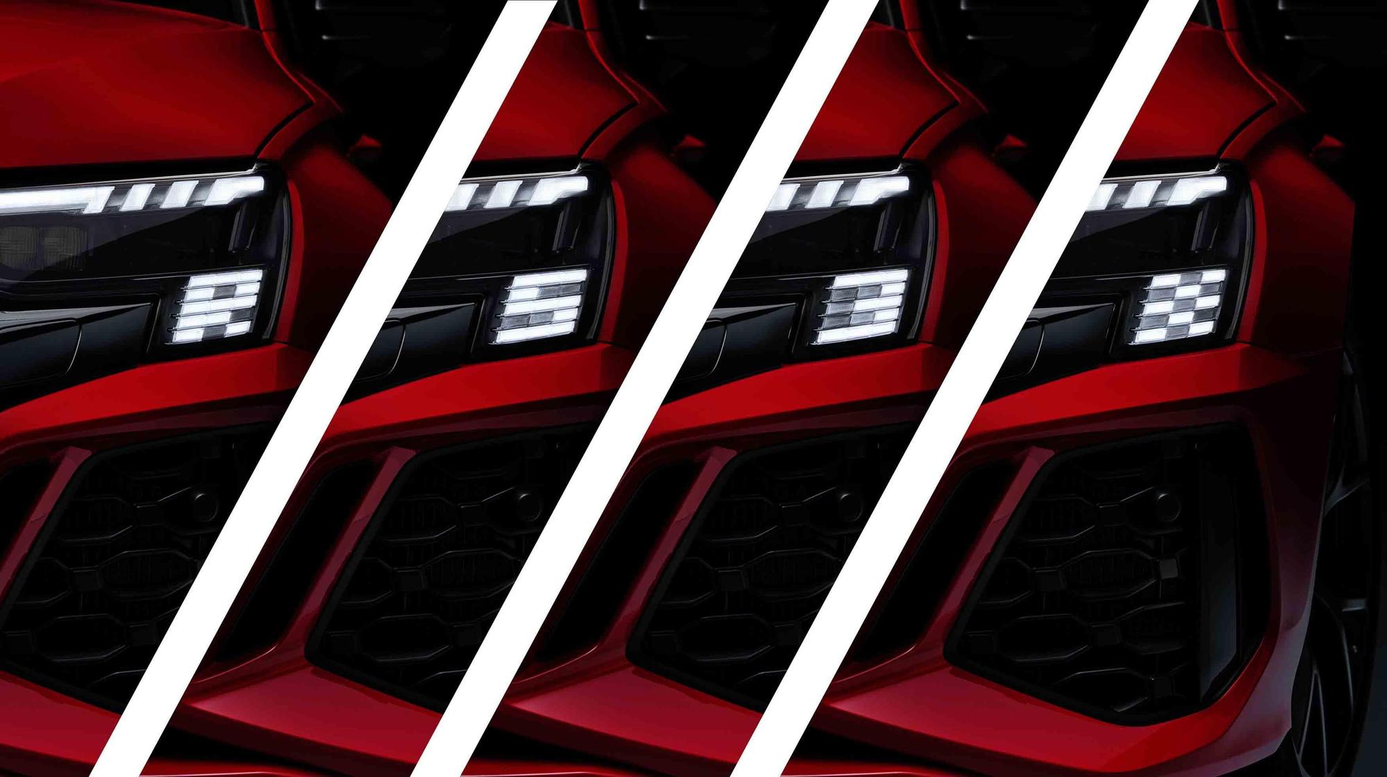 頭燈組在車輛啓閉時可顯現R-S-3以及方格旗字樣。