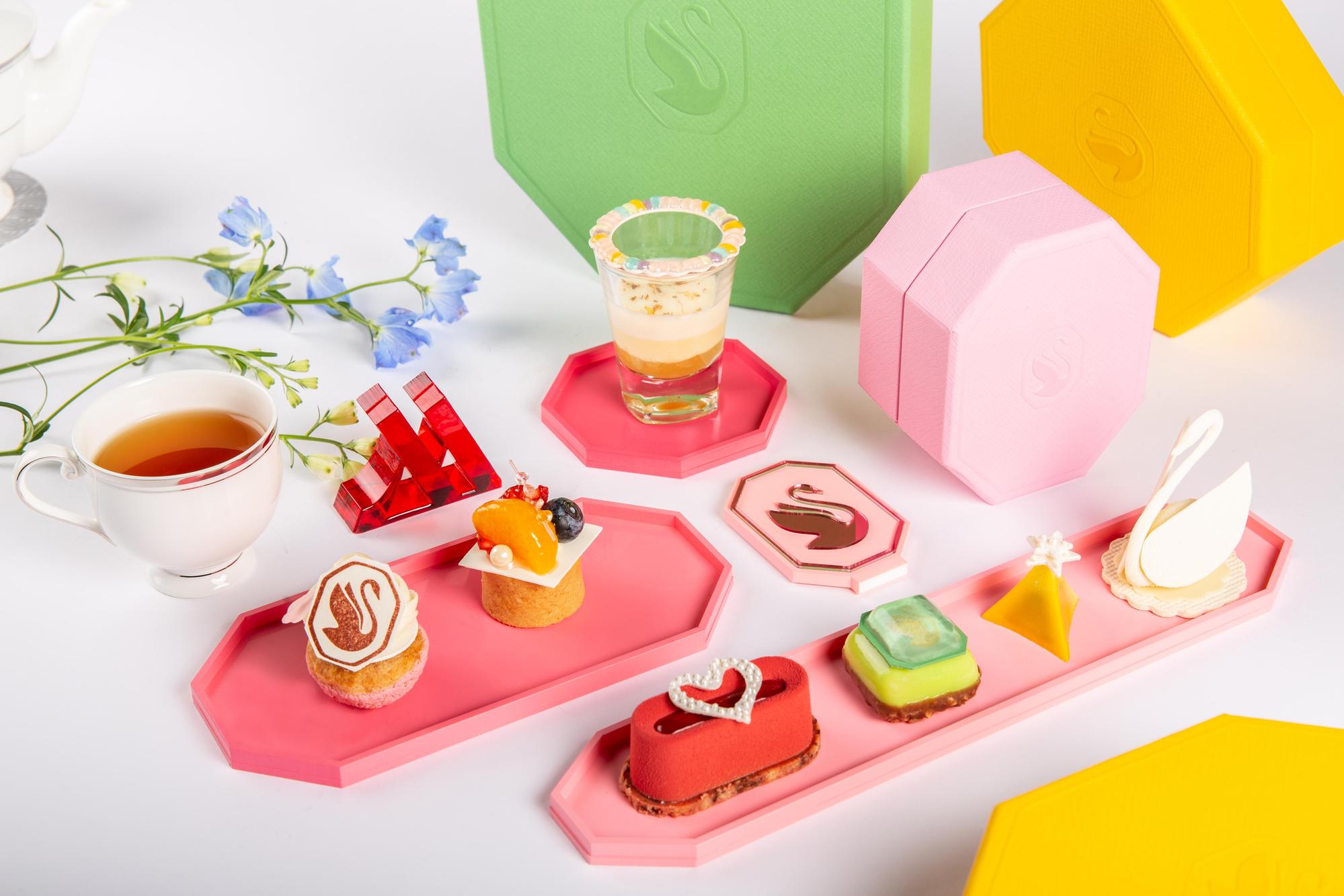 SWAROVSKI與台北萬豪酒店聯名推出「The Wonder of Color繽紛絢彩下午茶」 NT$2,080+10%（雙人）。（SWAROVSKI提供）