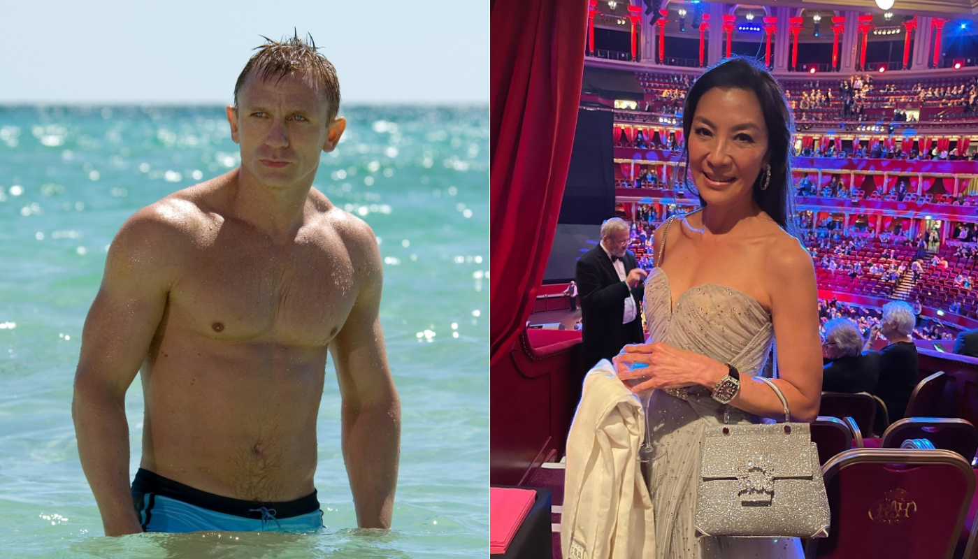 007男星丹尼爾克雷格確診新冠病毒，主演的舞台劇因而取消2場演出。（翻攝自007電影臉書／楊紫瓊臉書）