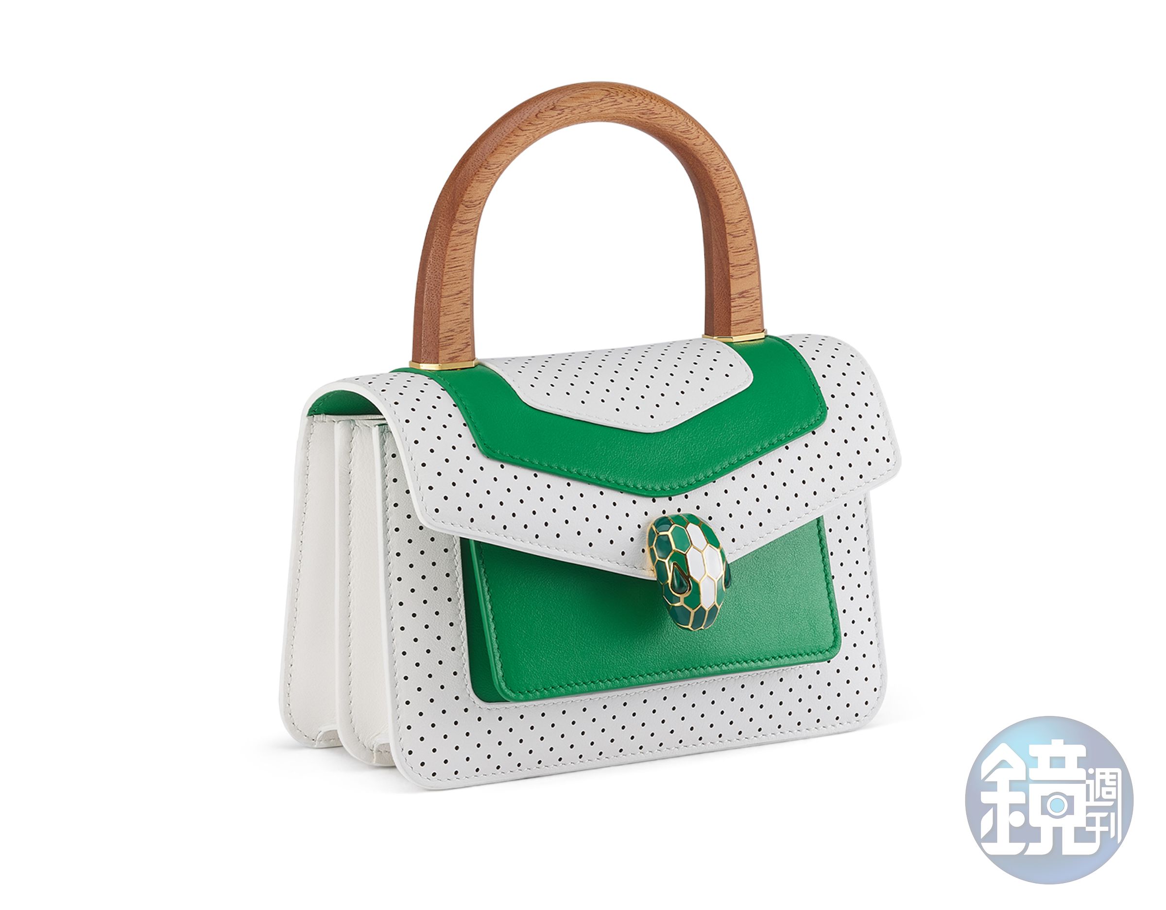 CASABLANCA x BVLGARI Serpenti Forever小牛皮手提包。NT$91,100（寶格麗提供）