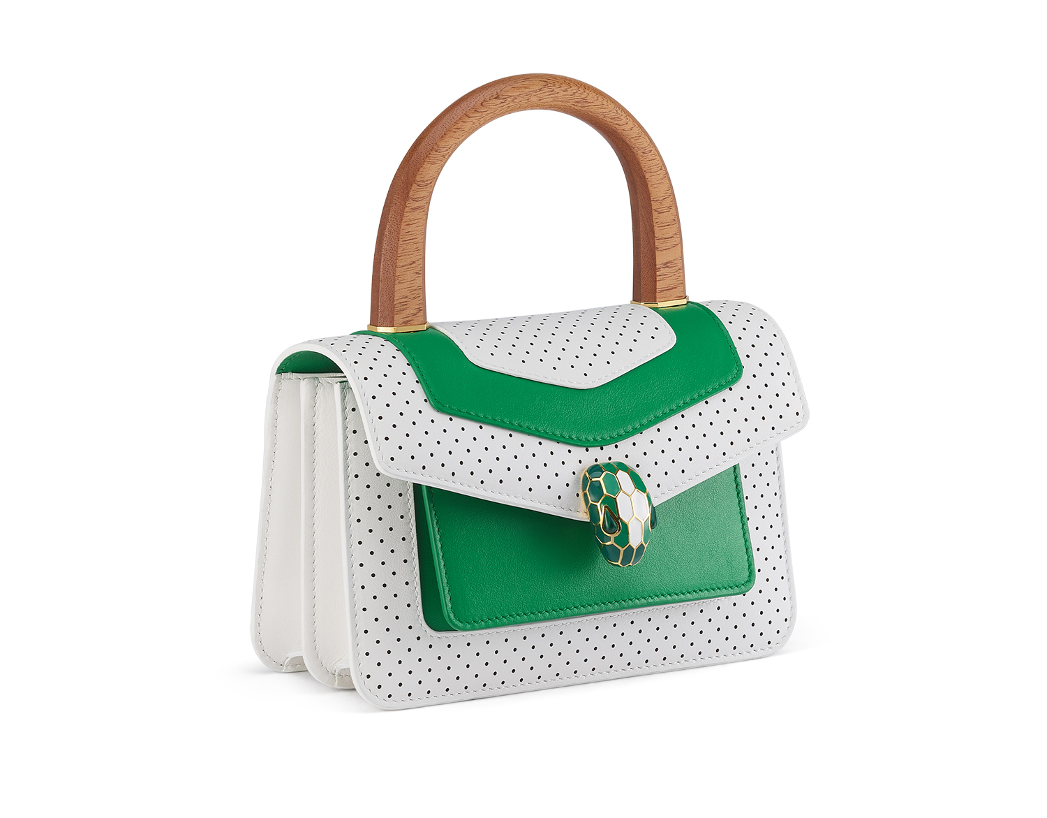 CASABLANCA x BVLGARI Serpenti Forever小牛皮手提包。NT$91,100（寶格麗提供）