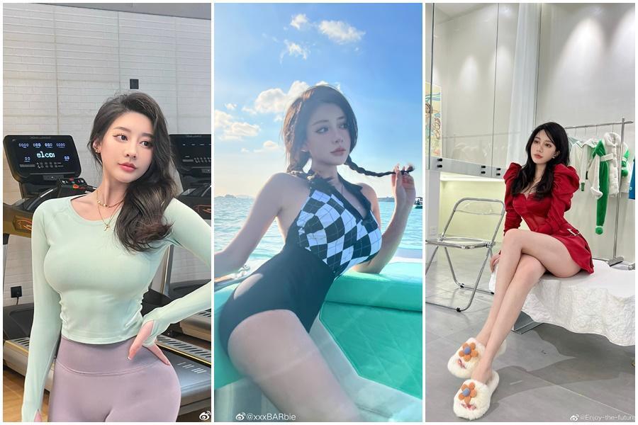 上海正妹xxxBARbie擁有護理師背景,也具備姣好身材及臉蛋。(翻攝自xxxBARbie微博)
