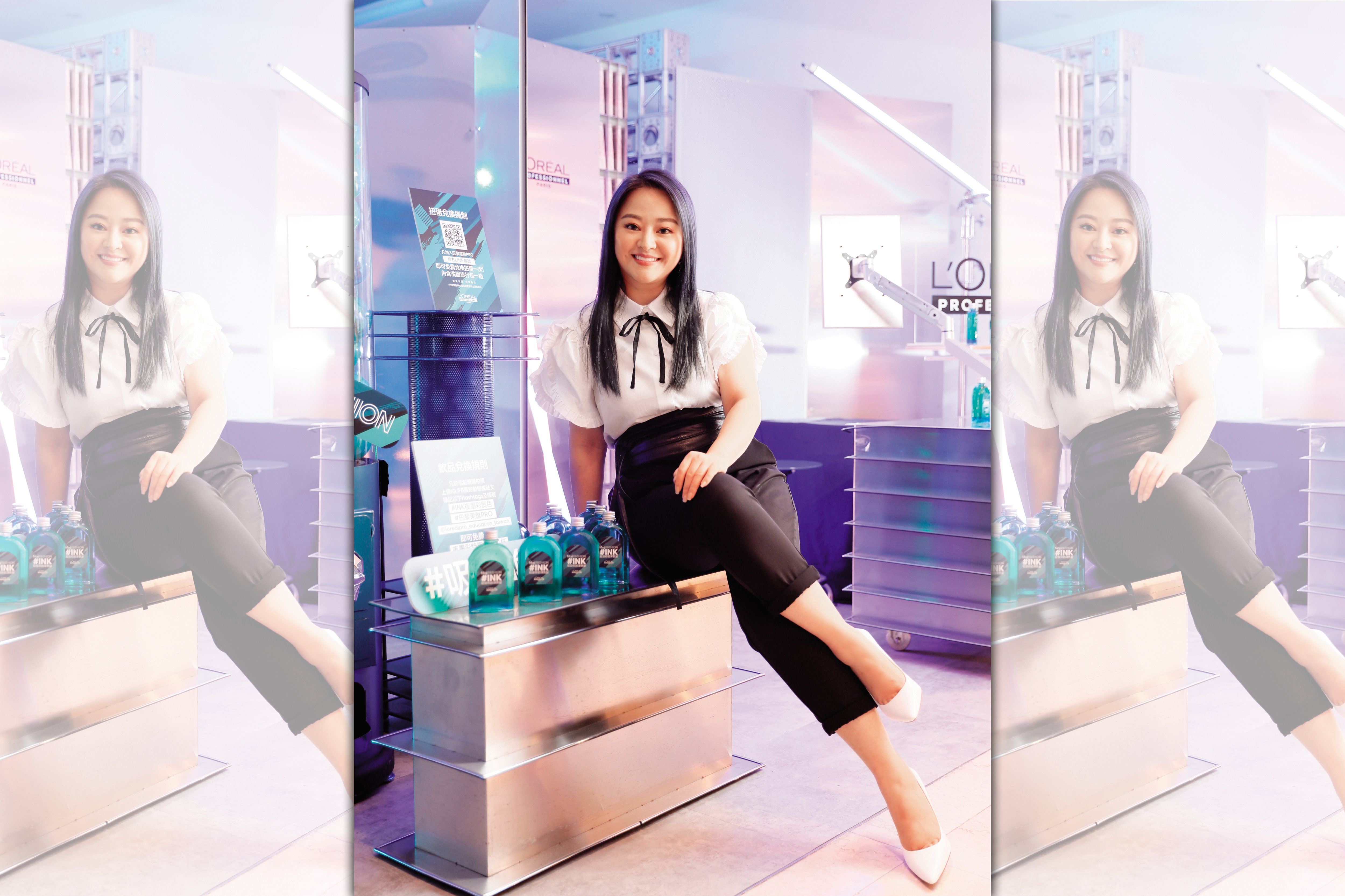 何嘉文和朋友投資500萬元，在百貨公司開髮廊。