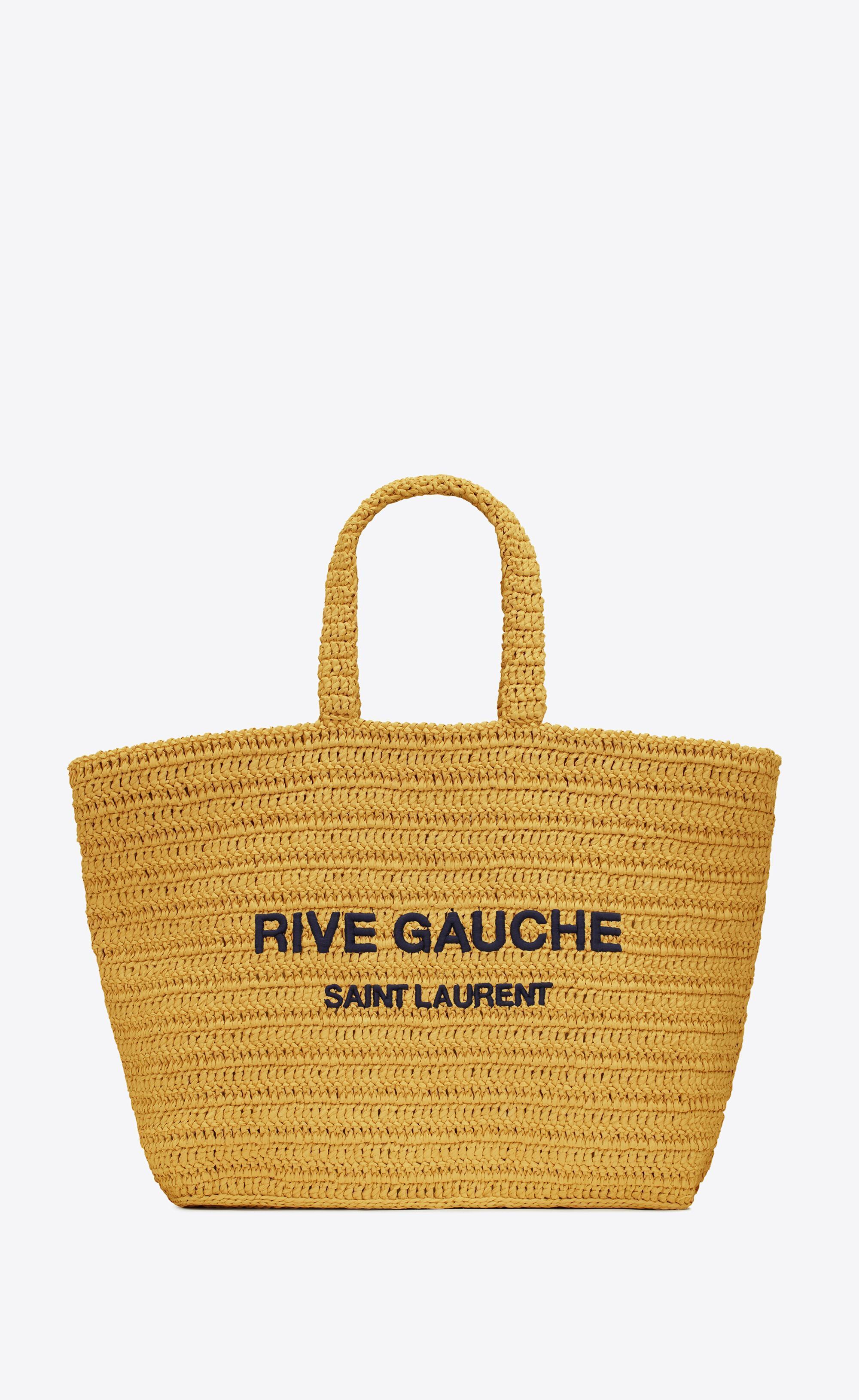 RIVE GAUCHE拉菲草編織托特包。NT$58,600（SAINT LAURENT提供）