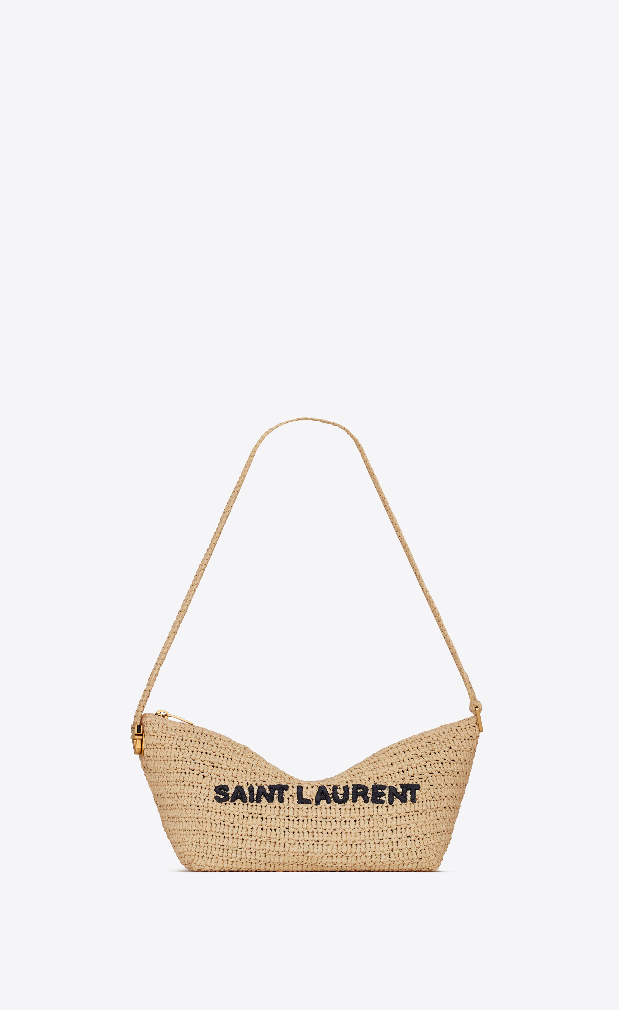 LE RAFIA拉菲草編織胸包。NT$34,850(SAINT LAURENT提供)