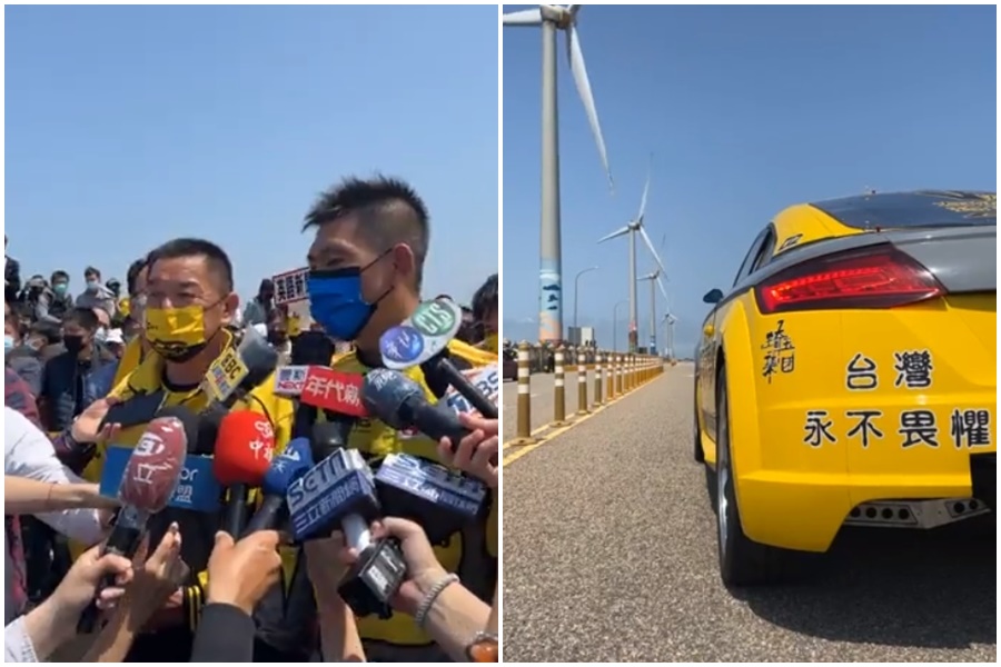 廖老大打造的「打龜號」今天正式測試0-400公尺，輕鬆打破中國抖音網紅的紀錄。（翻攝自賽車教父廖老大臉書直播）