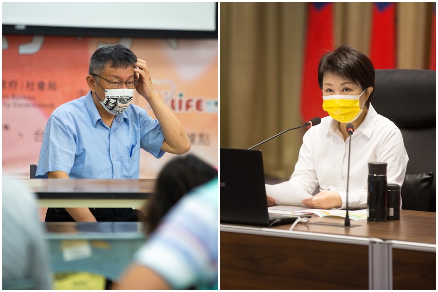 柯文哲在台中脫罩嗨唱違反防疫規定，盧秀燕證實將開罰。（本刊資料照）