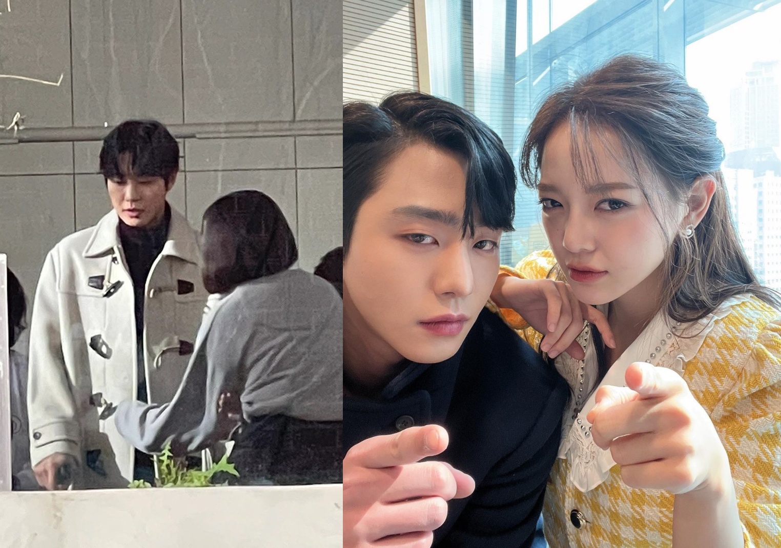 韓星安孝燮因《社內相親》（右）爆紅，最新被目擊到已經在拍韓版《想見你》。（左翻攝im_ulm IG，右翻攝安孝燮 IG）