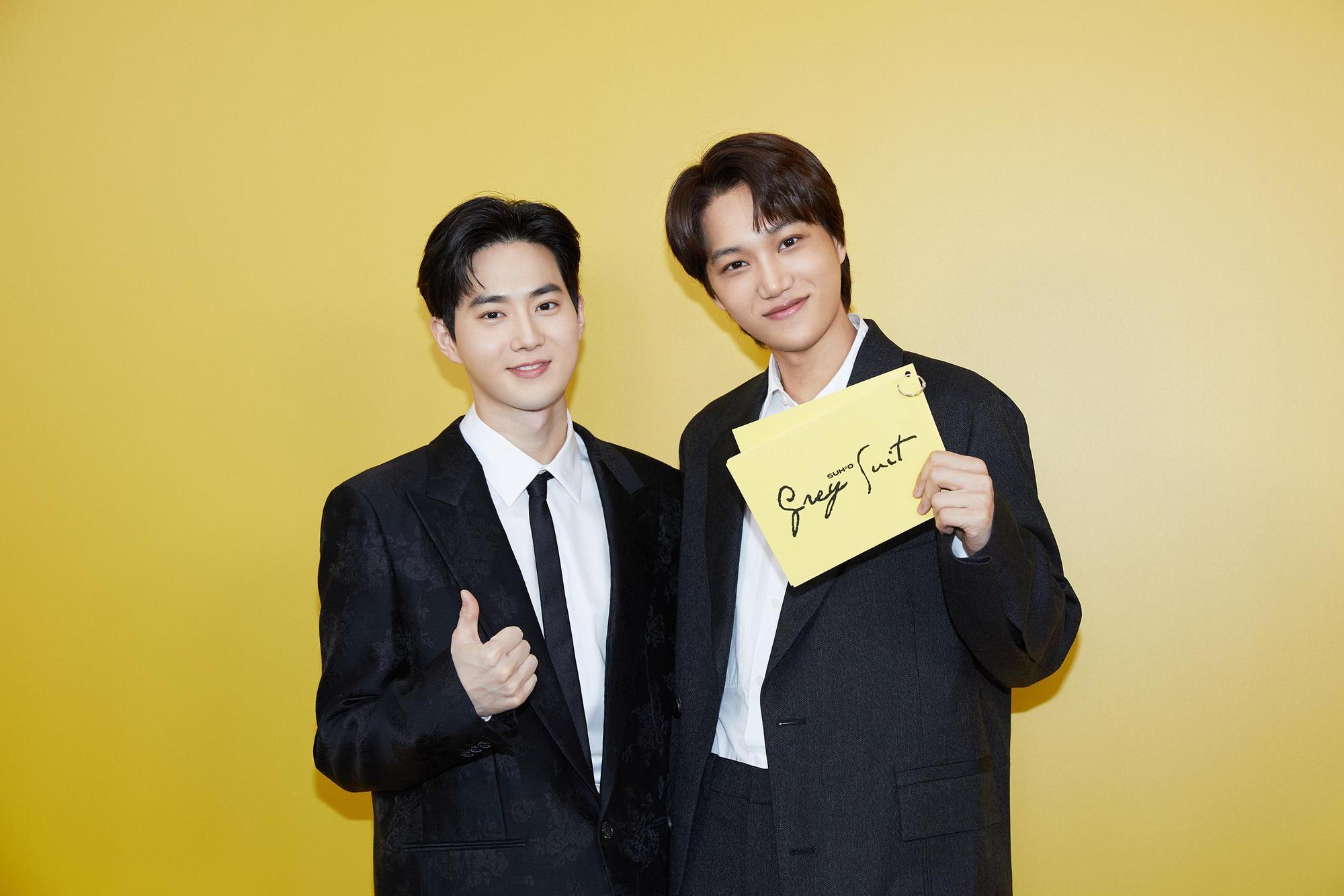 EXO隊長SUHO發行個人專輯，成員KAI為他擔任發表會主持人。（avex Taiwan提供）