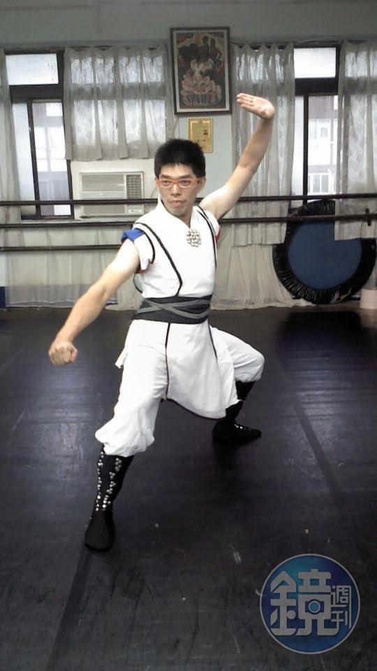 文大武術系畢業的林志軒,曾開過3年武館。(林志軒提供)