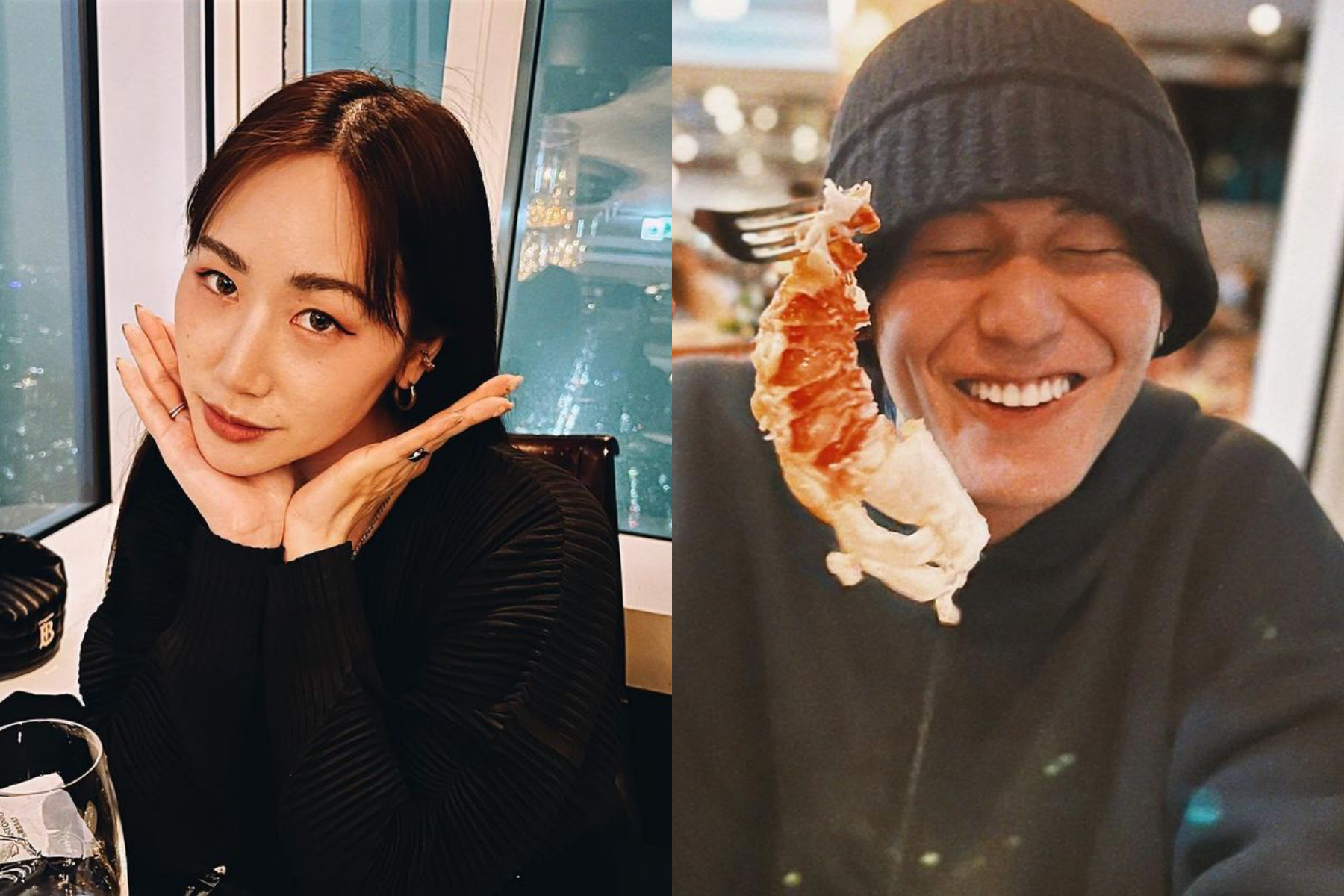 筱筱(左)現在是日籍藝人風田(右)的女友。(翻攝自@kim052314 IG)