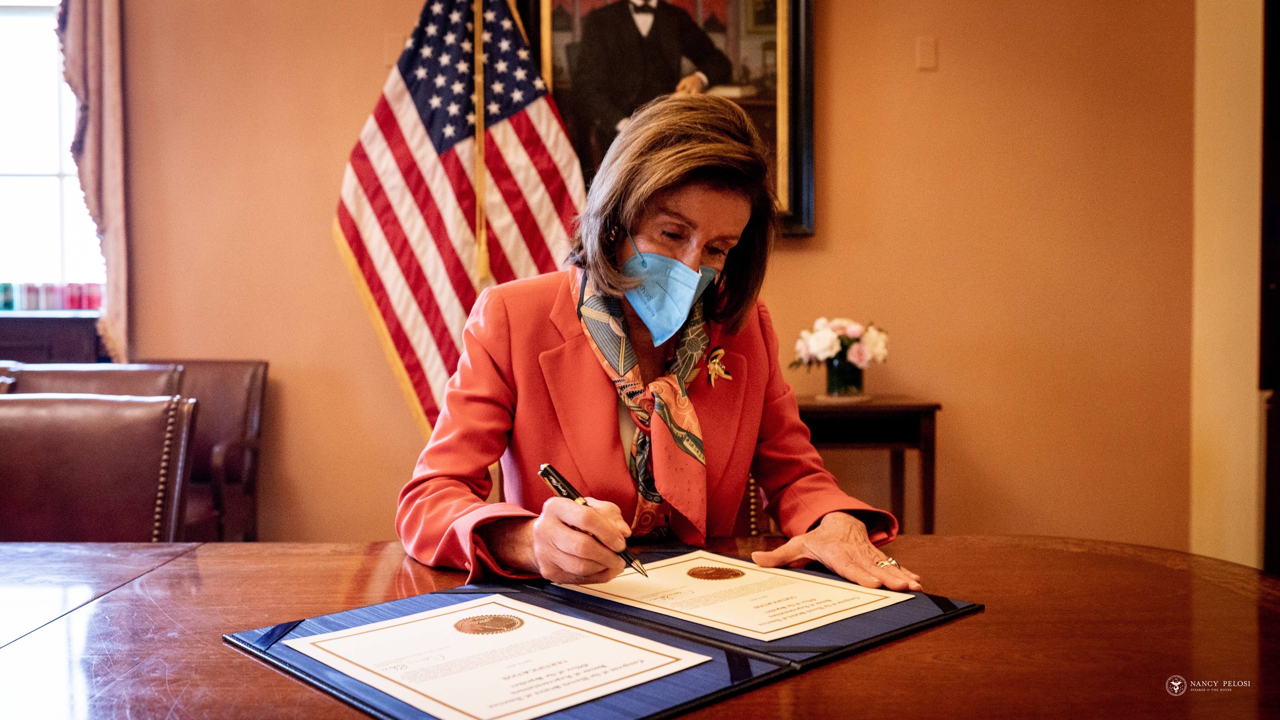 裴洛西確診新冠肺炎，推遲亞洲行程。（翻攝Nancy Pelosi推特）