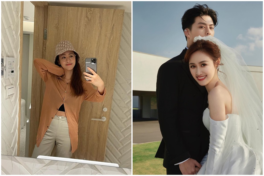 才升格人妻的吳姍儒，又因自拍照被問是否懷孕，昨夜終於發文要大家適可而止。（翻攝自吳姍儒IG）