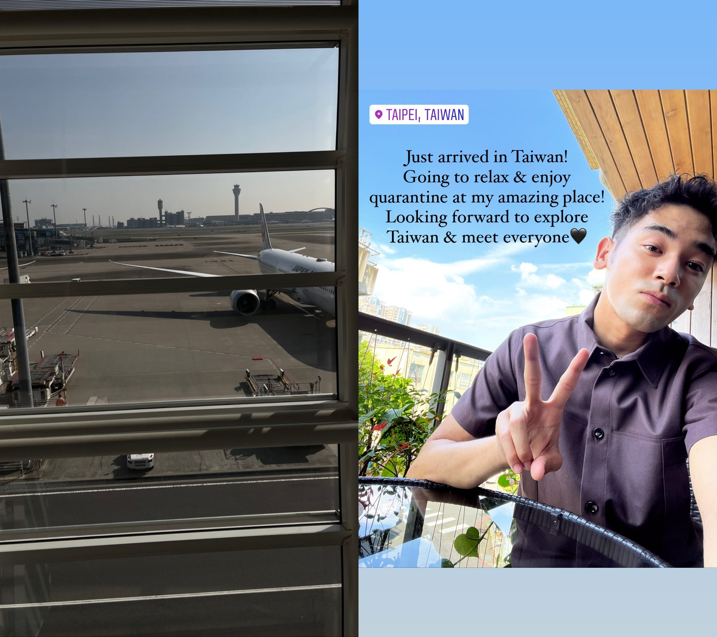 UTA一早迫不及待透過IG限動分享台灣行的喜悅。（翻攝UTA IG）