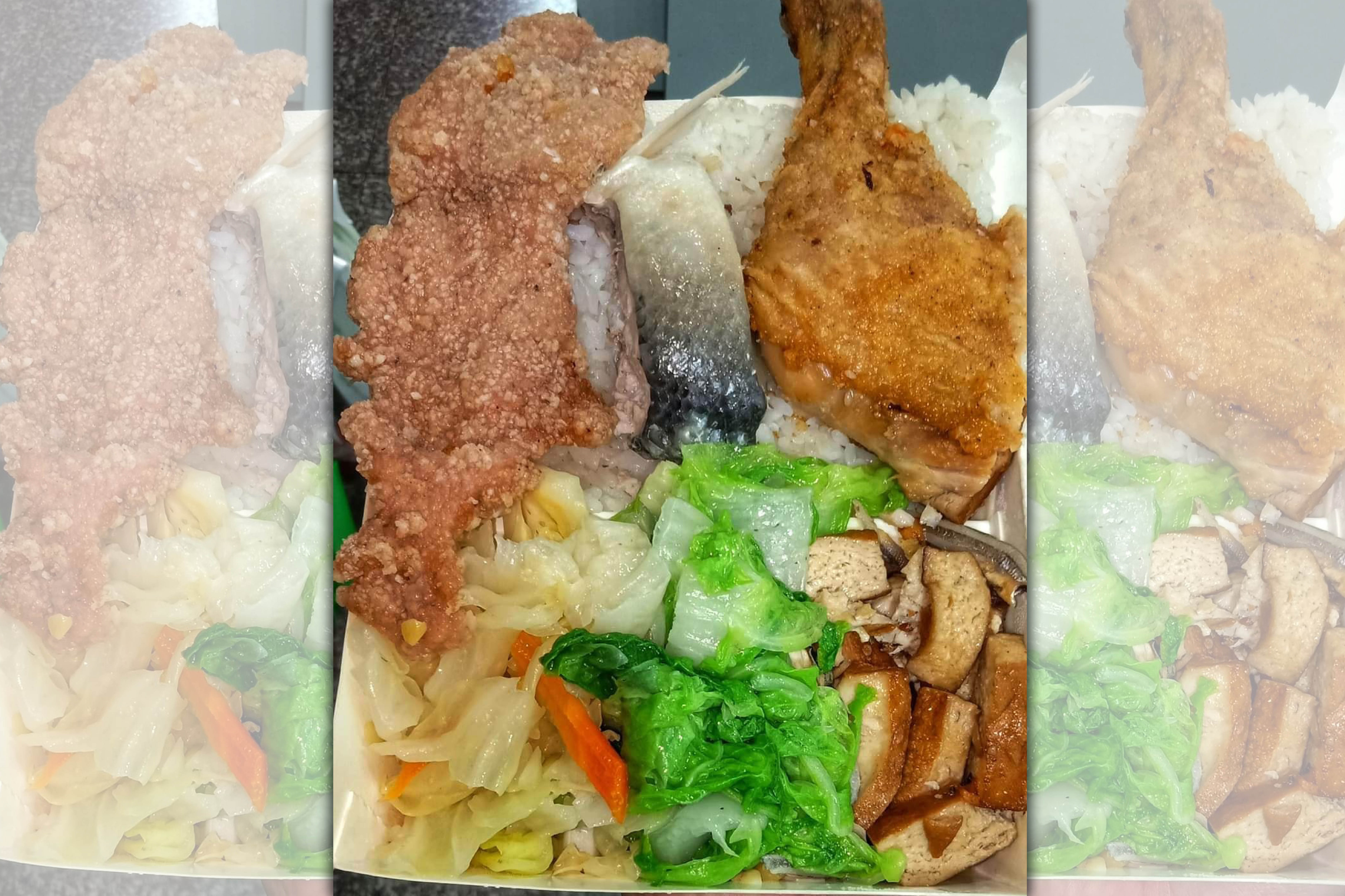 網友在分享CP值超高的自助餐便當，引發熱烈迴響。（翻攝自臉書爆料公社）