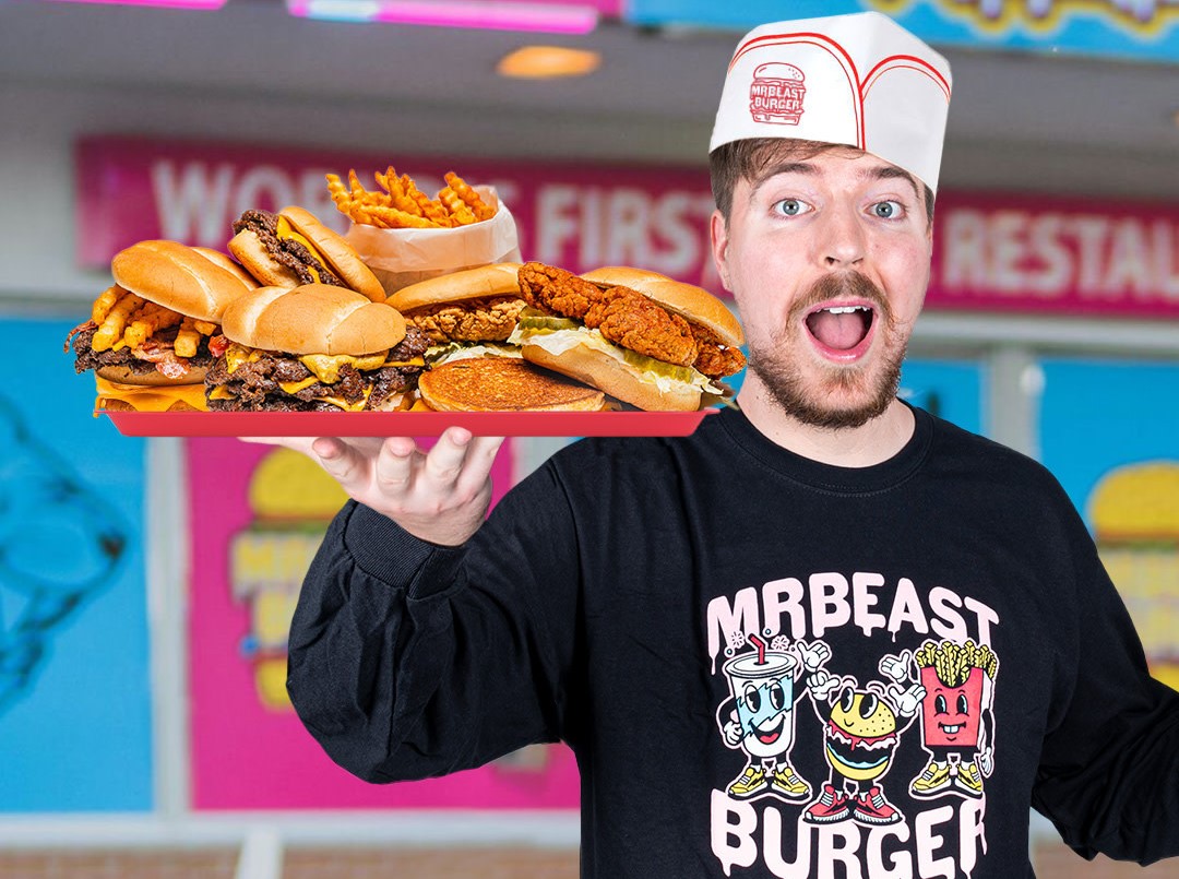 美國知名YouTube吸金王「MrBeast（野獸先生）」開設雲端漢堡專賣店，大受全球歡迎。。（Just Kitchen提供）