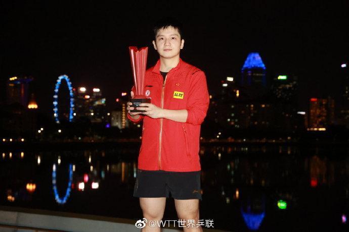 中國樊振東保送上海交通大學獲得微博網友一片祝福。（翻攝自WTT世界乓聯微博）