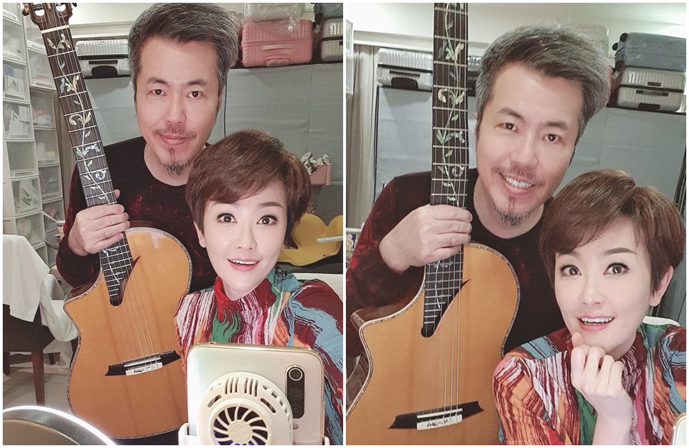 黃國倫與妻子寇乃馨定居上海，近日暴瘦13公斤的他自爆一天只吃一餐。（翻攝寇乃馨臉書）