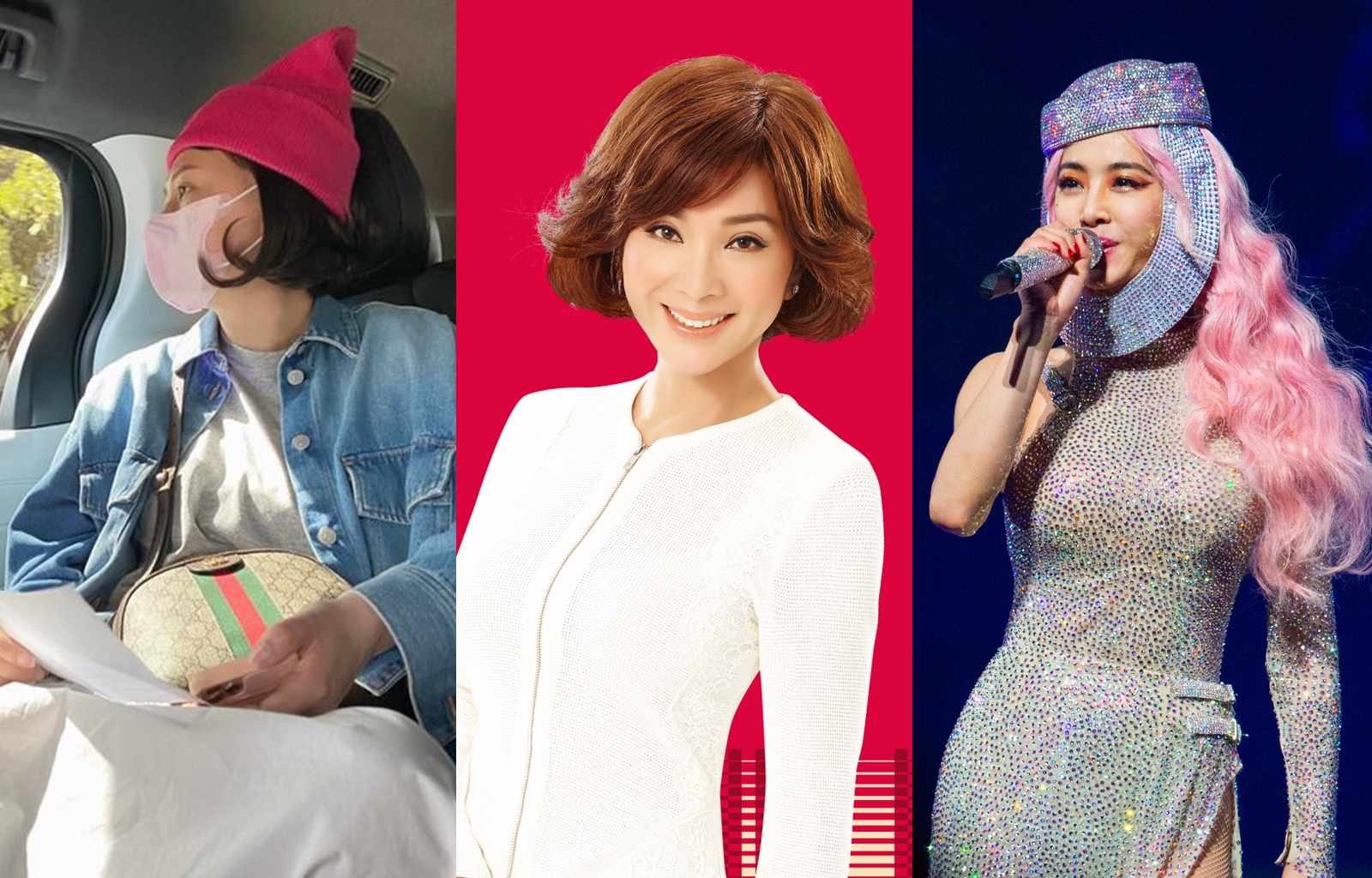 假髮應用層面廣，從健康因素到做造型都會用到，圖中這些明星藝人皆使用得意假髮。