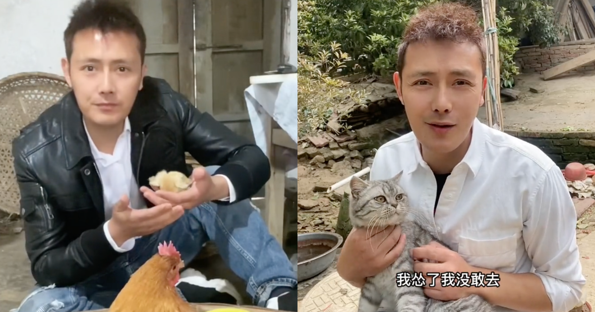 中國男星徐海為因疫情無法到其他地方拍戲，在抖音上分享回鄉種田的農村生活。（翻攝自抖音＠xuhaiweiya）