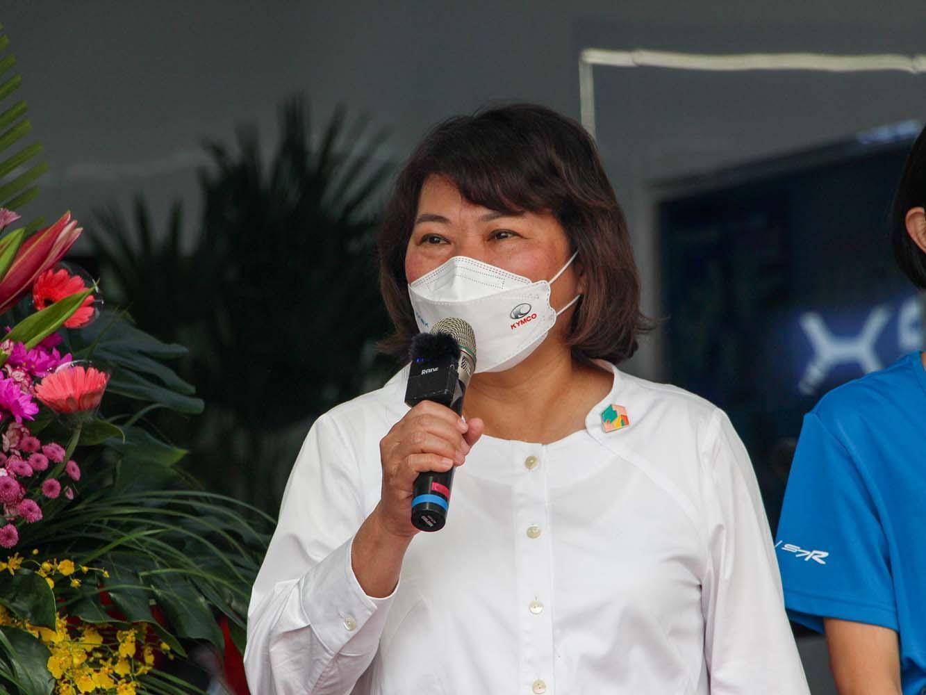 嘉義市長黃敏惠出席談到與綠色和平基金會簽署氣候緊急宣言。